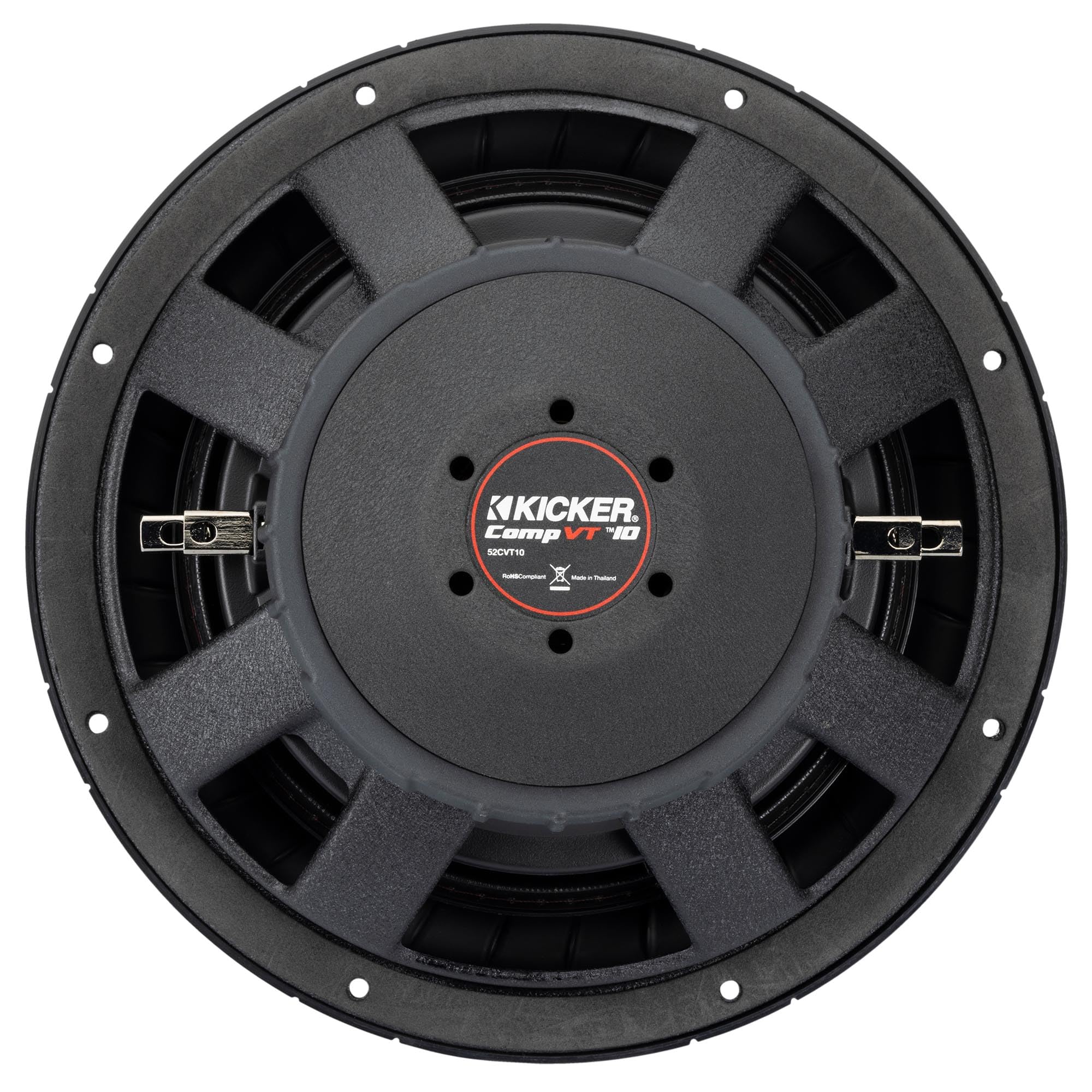 Kicker CVT124, CompVT 10" Shallow Single 4 Ohm Voice Coil Subwoofer (52CVT104)