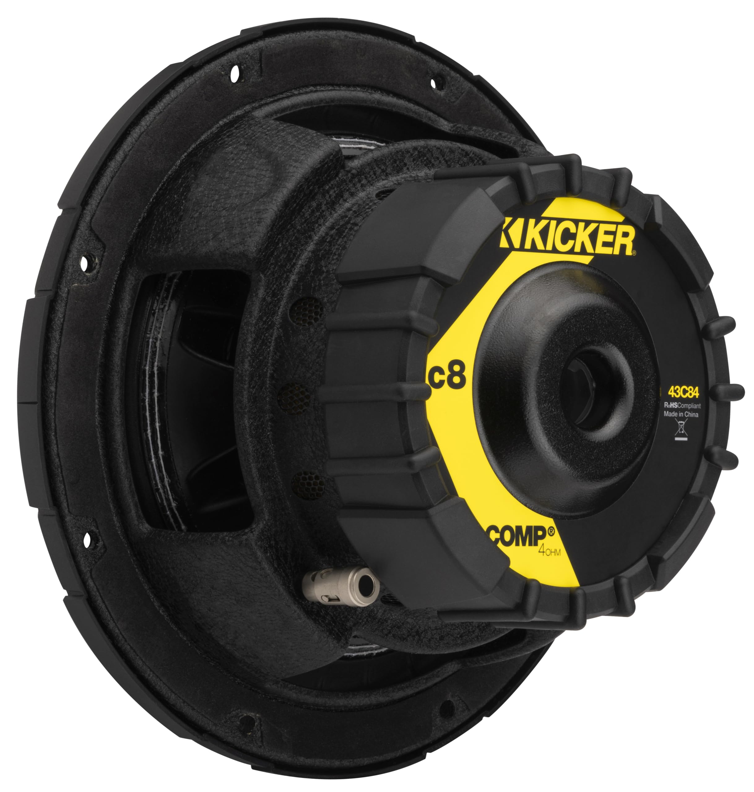 Kicker C84, Comp 8" Single 4 Ohm Voice Coil Subwoofer (43C84)