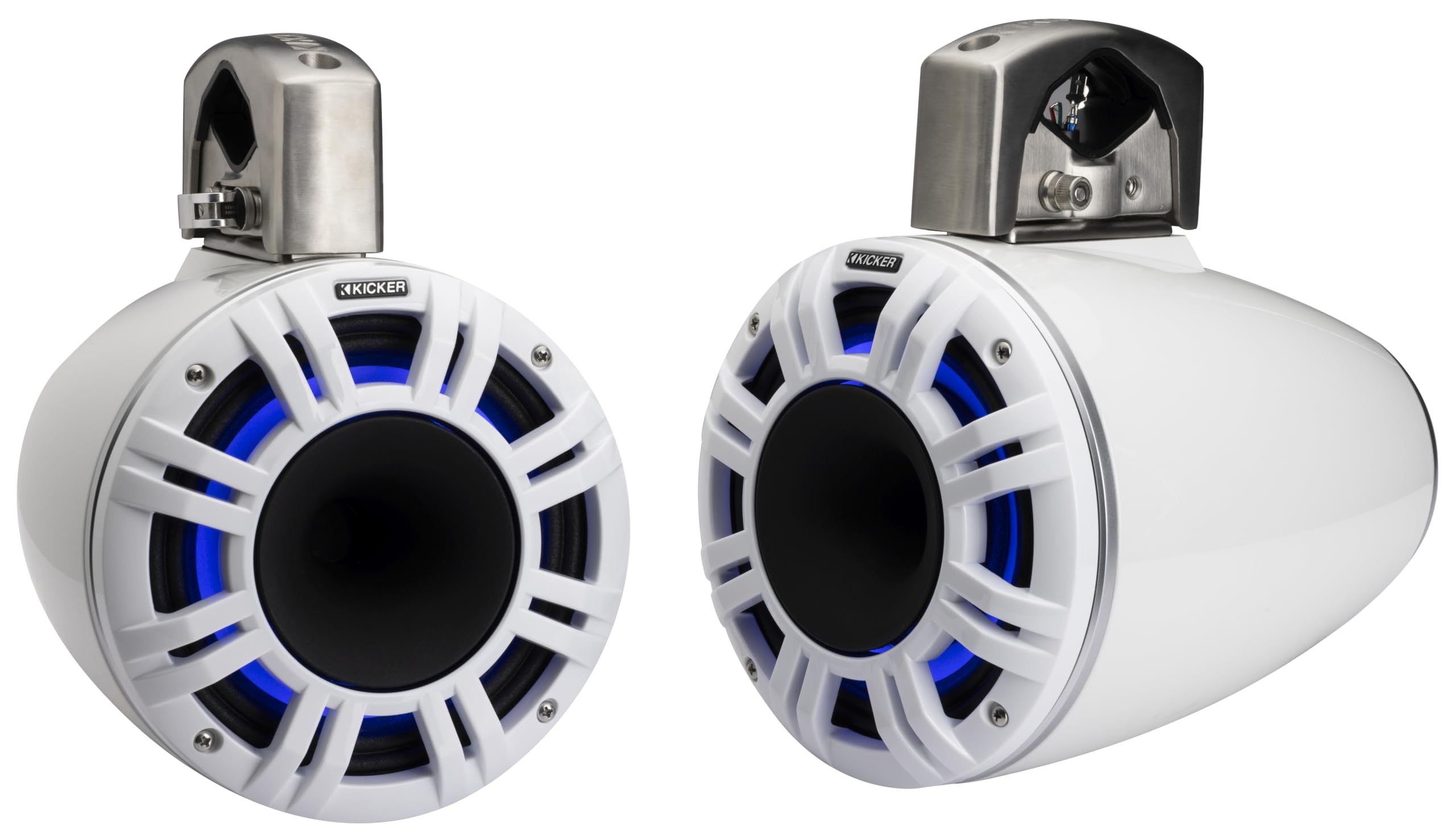 Kicker KMTCXL8W, 8" Horn Loaded Compression Driver Tower Speakers, White (51KMTCXL8W)