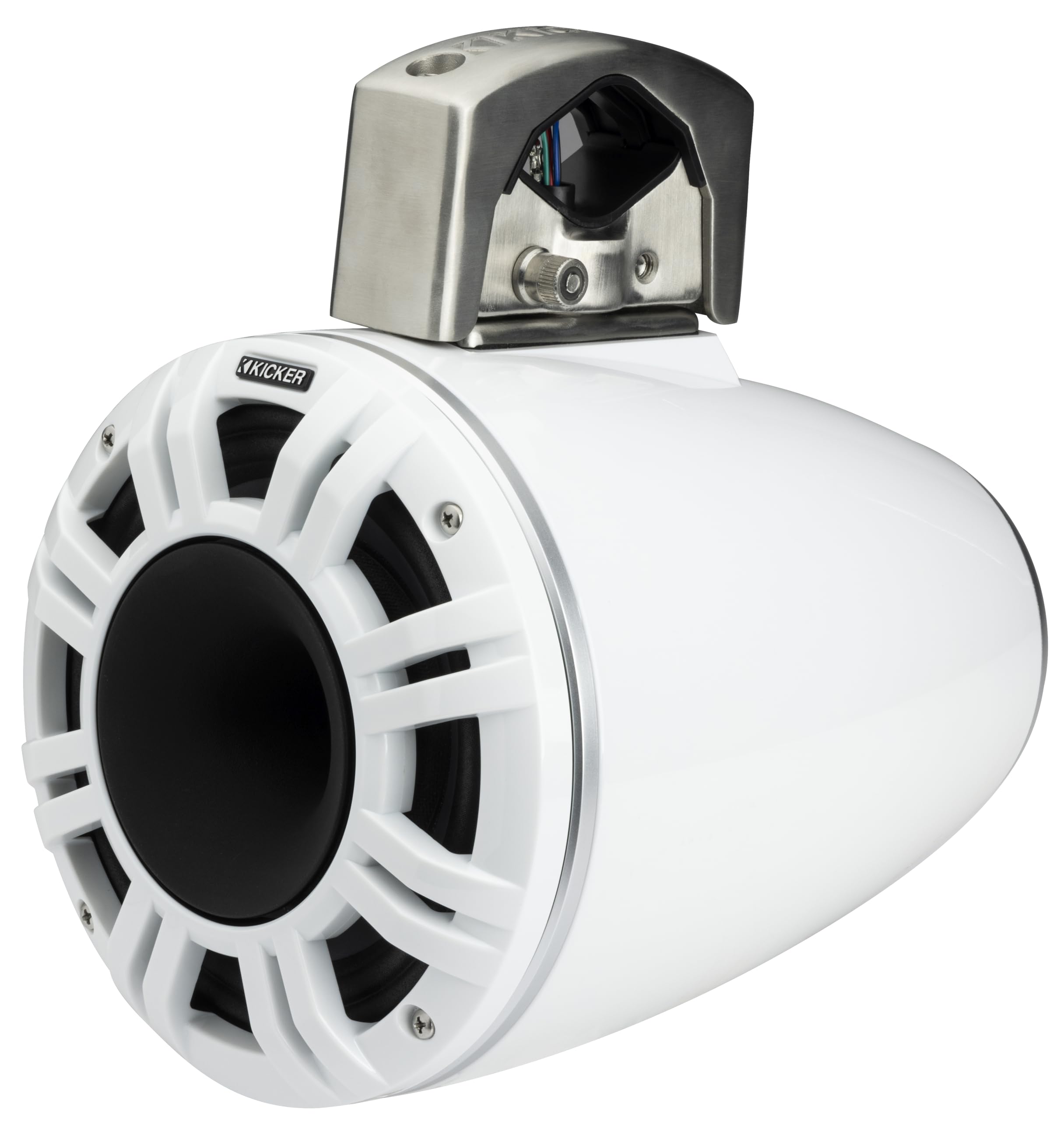 Kicker KMTCXL8W, 8" Horn Loaded Compression Driver Tower Speakers, White (51KMTCXL8W)