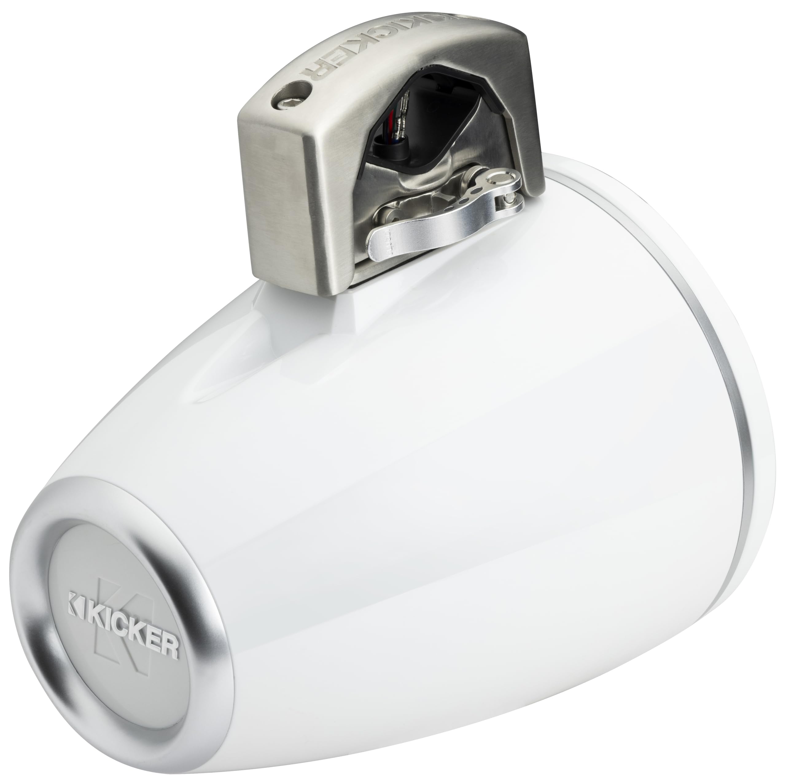 Kicker KMTCXL8W, 8" Horn Loaded Compression Driver Tower Speakers, White (51KMTCXL8W)