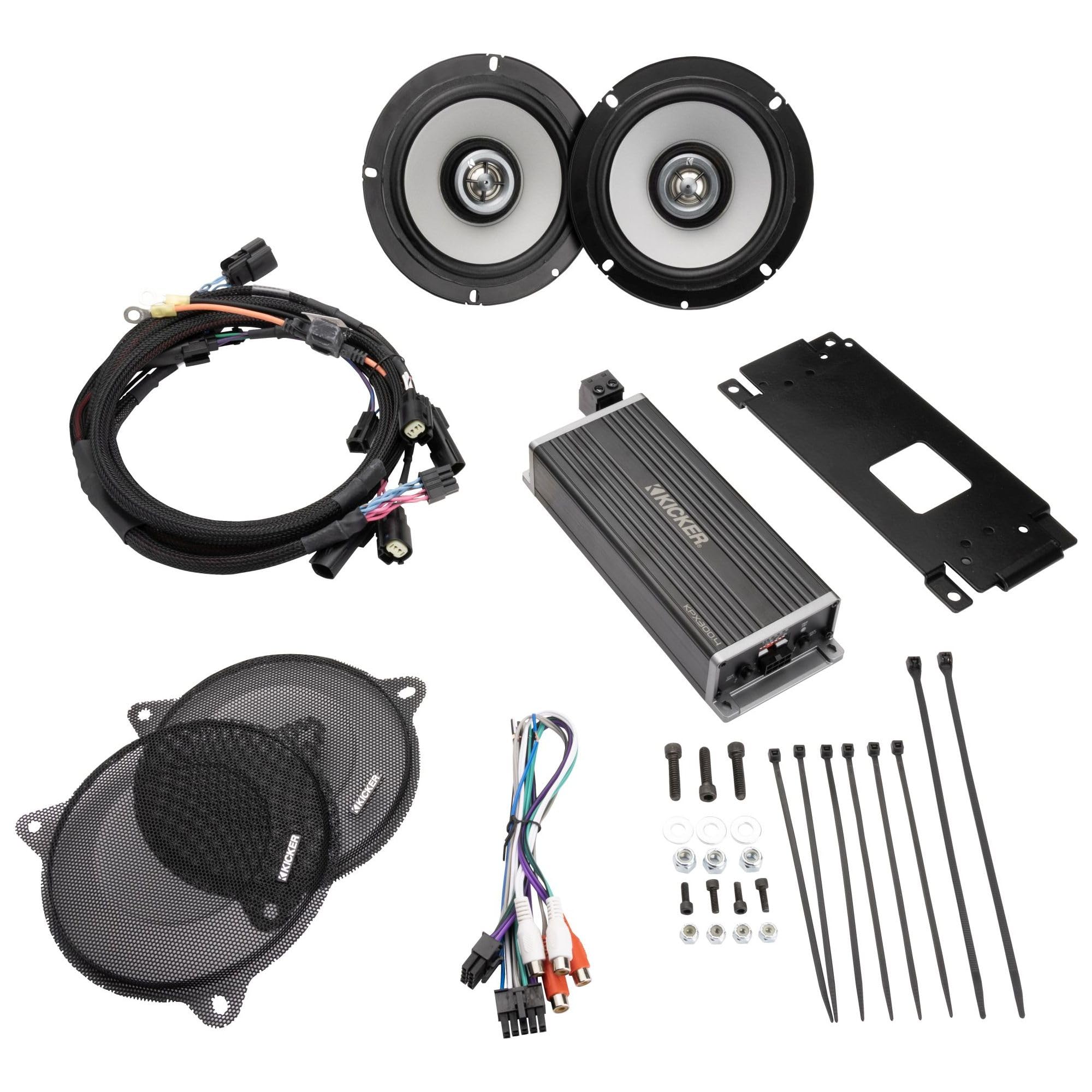 Kicker HDS144, 6.5" 4-CH Harley Davidson Electra Glide, Street Glide, & Ultra Glide Kit - 2014+ (50HDS144)