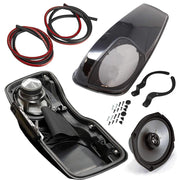 Kicker HDBL69VB, 2014-Newer Harley Davidson Left and Right Bag Lid kit w/ 6x9 Speakers and Harness in Vivid Black (46HDBL69VB)
