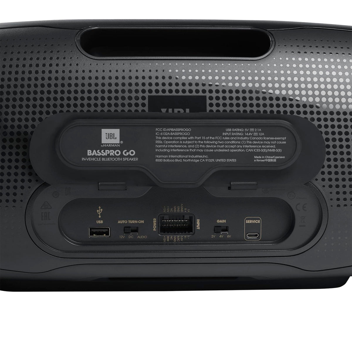 JBL BASSPROGOV2, In-Vehicle / Portable Powered Subwoofer & Full Range Bluetooth Speaker, Built-in Rechargeable Battery