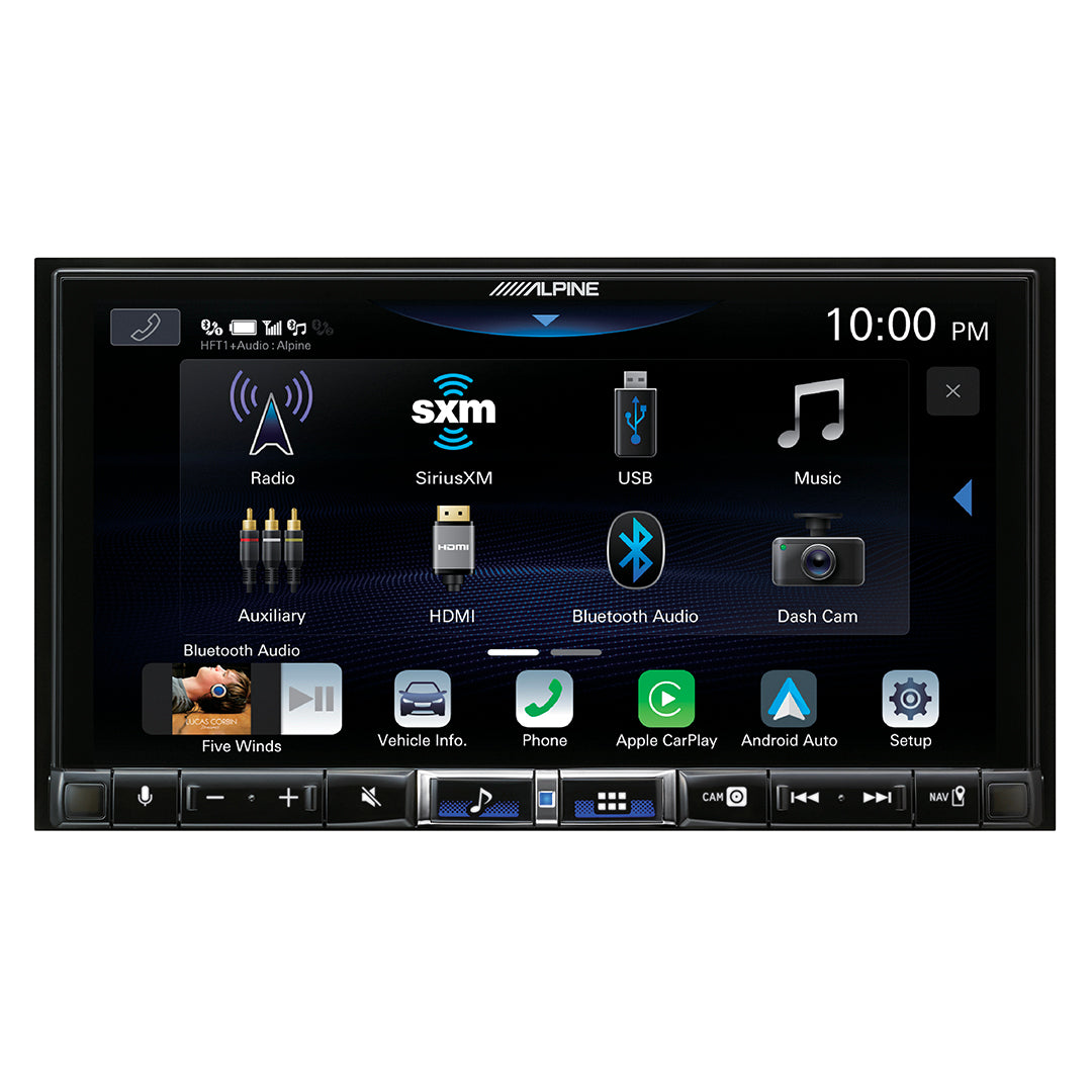 Alpine iLX-507, 7" Double DIN Digital Media Receiver w/ Wireless CarPlay & Android Auto (OB)