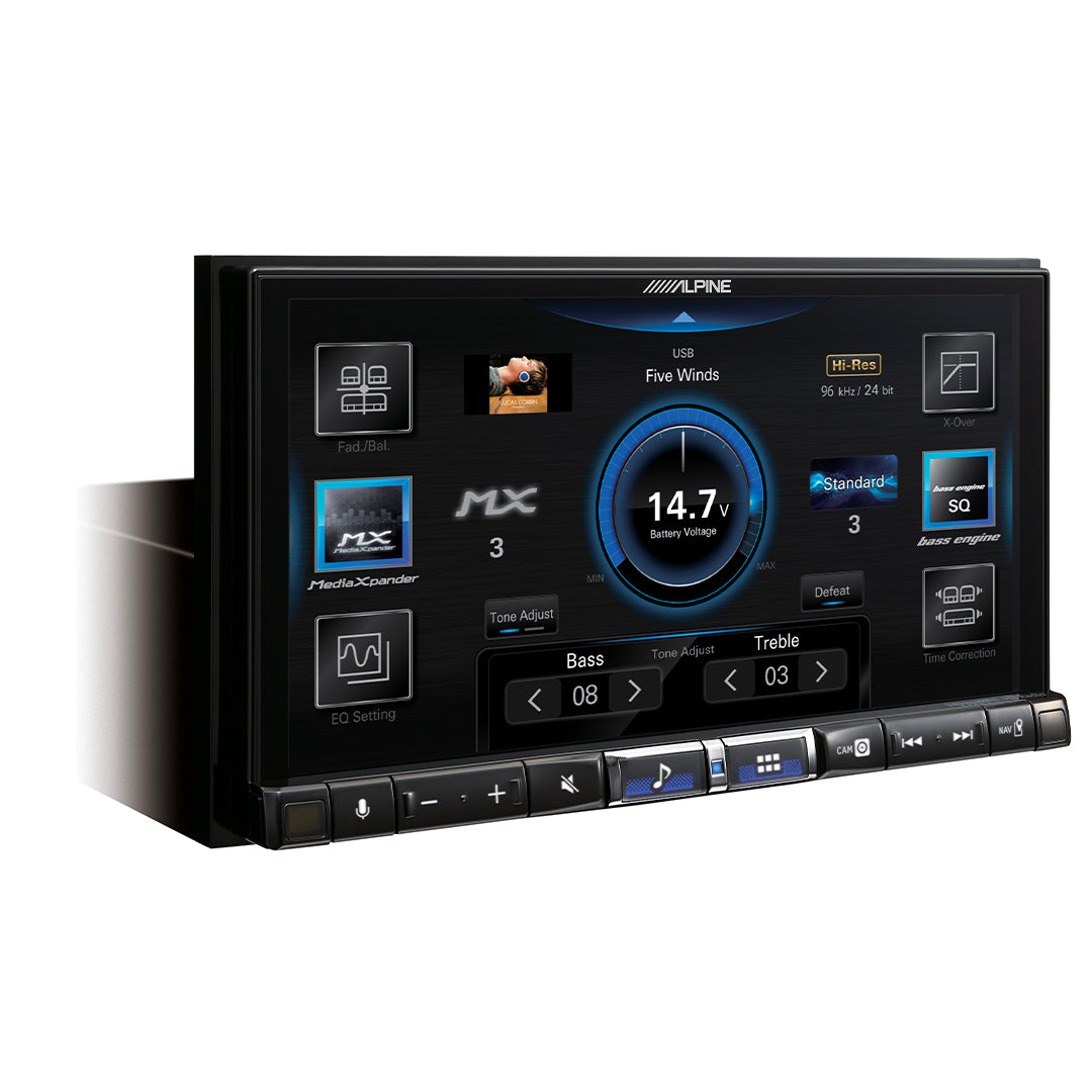Alpine iLX-507, 7" Double DIN Digital Media Receiver w/ Wireless CarPlay & Android Auto (OB)