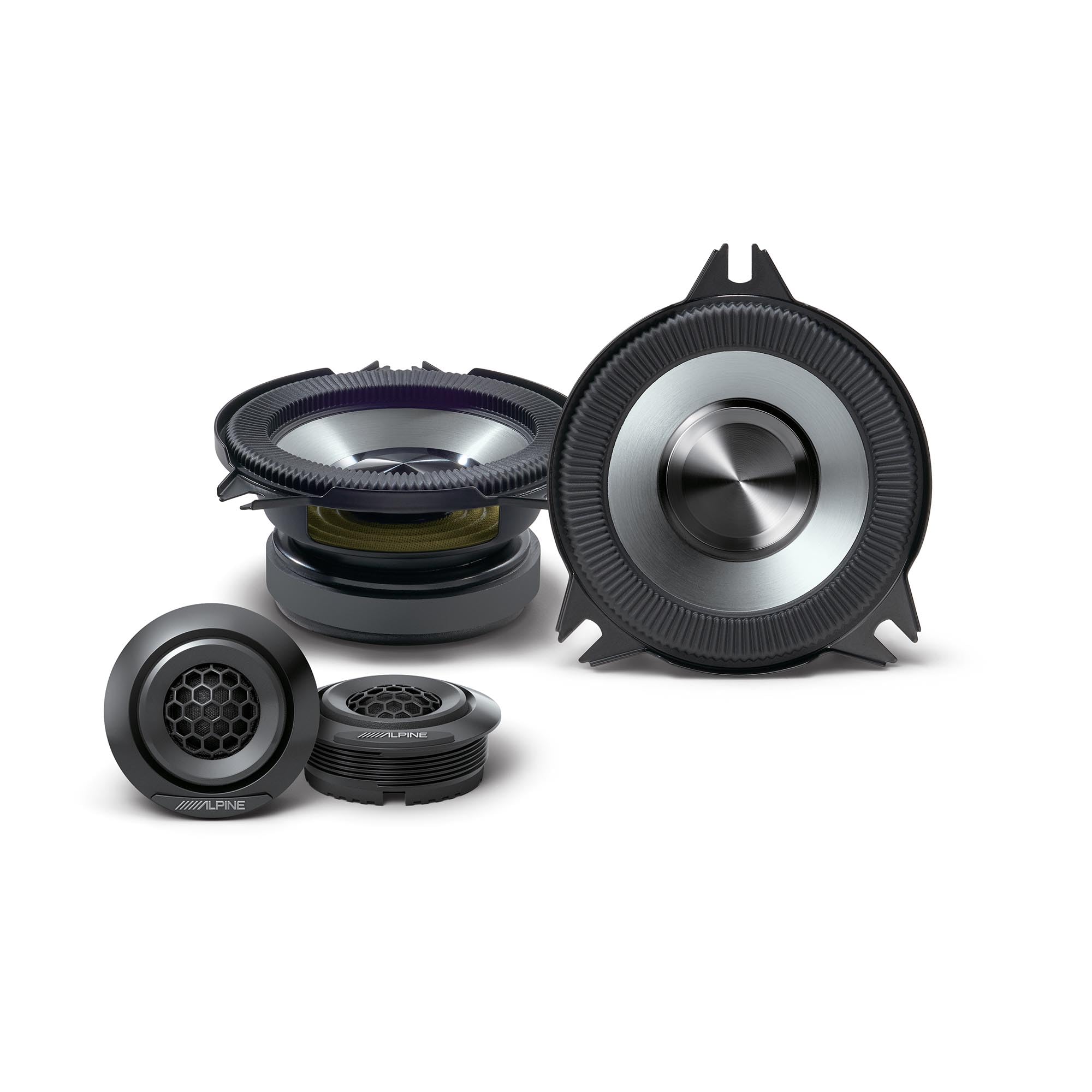 Alpine BRV-S40C, BassRev 4" 2-Way Component Speaker System