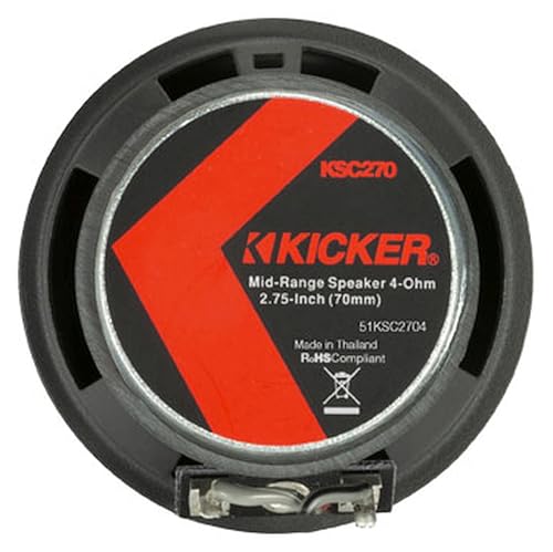 Kicker KSC2704C, KS 2.75" Single Speaker for Center Channel (51KSC2704C)