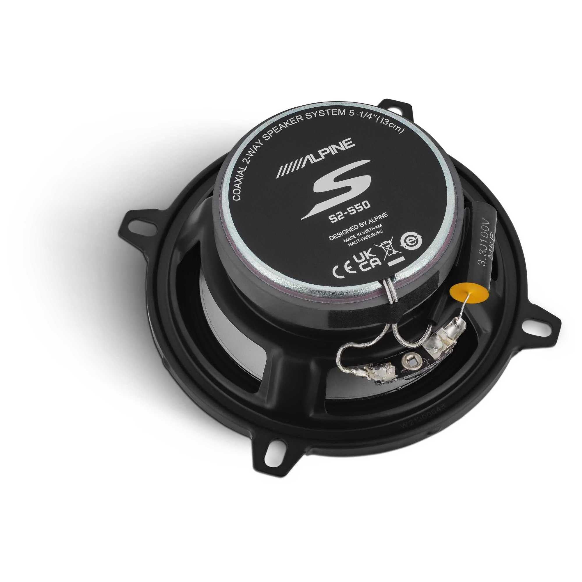 Alpine S2-S50, S Series 5.25" 2-Way Hi-Res Full Range Speakers - 170 Watts (OB)