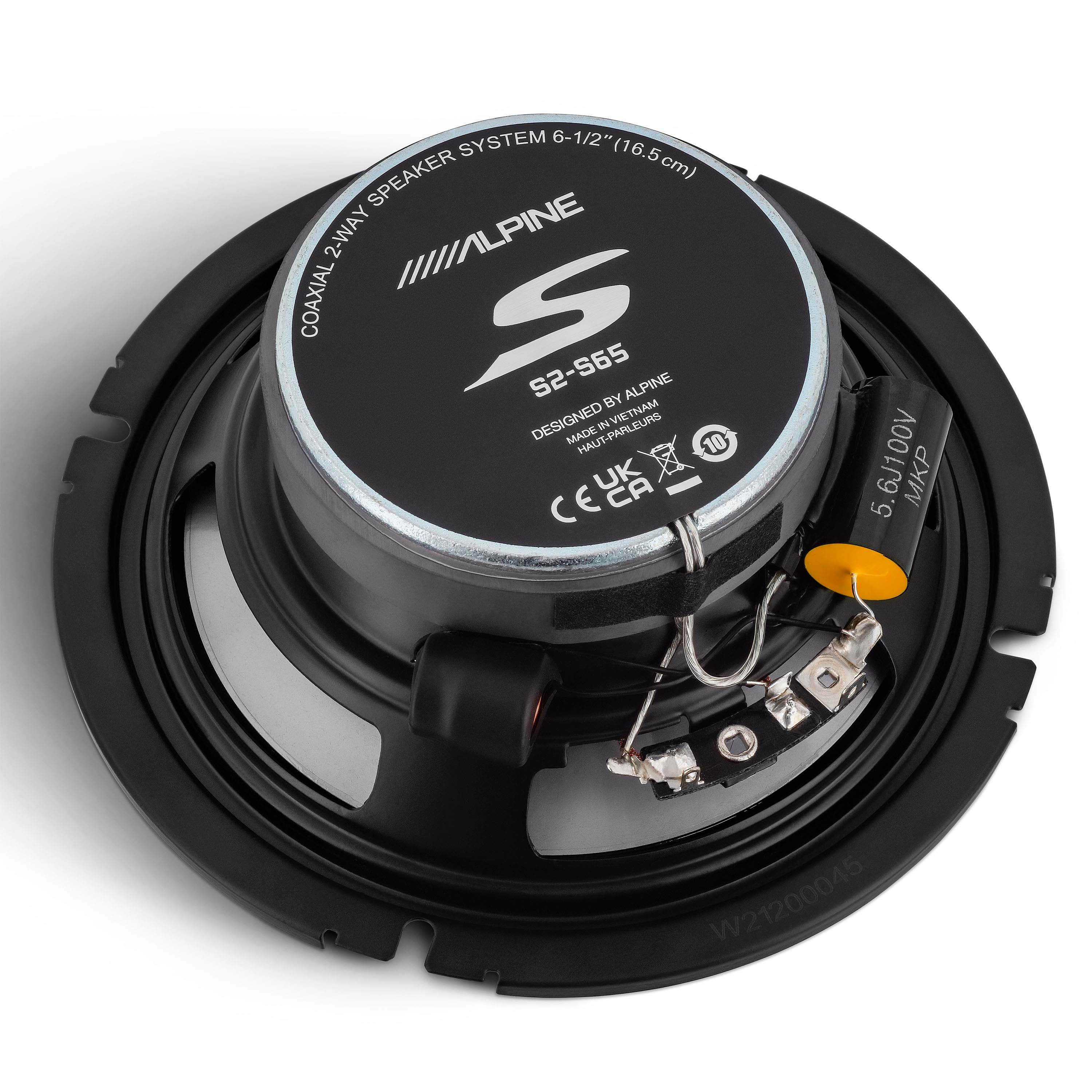 Alpine S2-S65, S Series 6.5" 2-Way Hi-Res Full Range Speakers - 240 Watts (OB)
