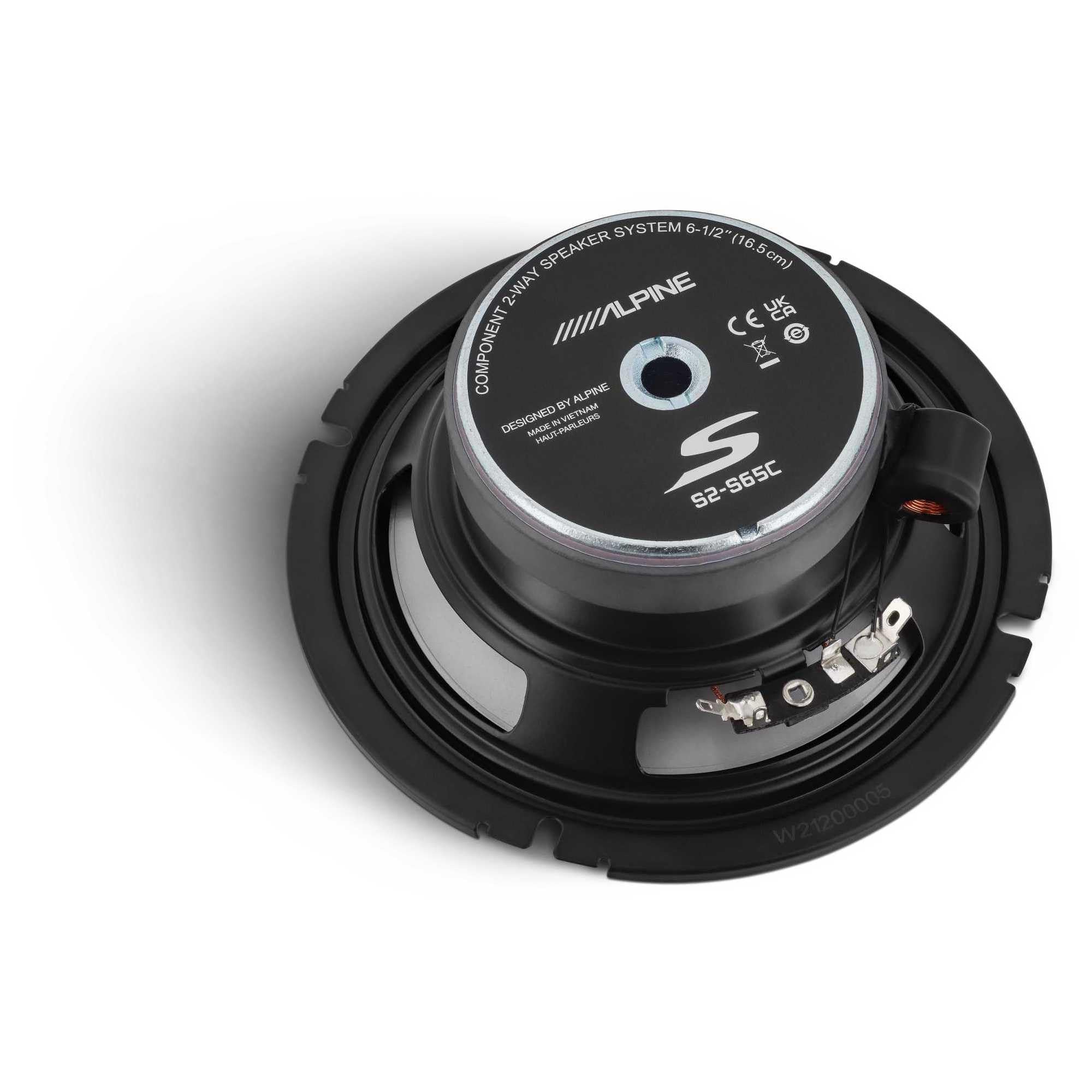 Alpine S2-S65C, S Series 6.5" 2-Way Hi-Res Component Speakers - 240 Watts (OB)