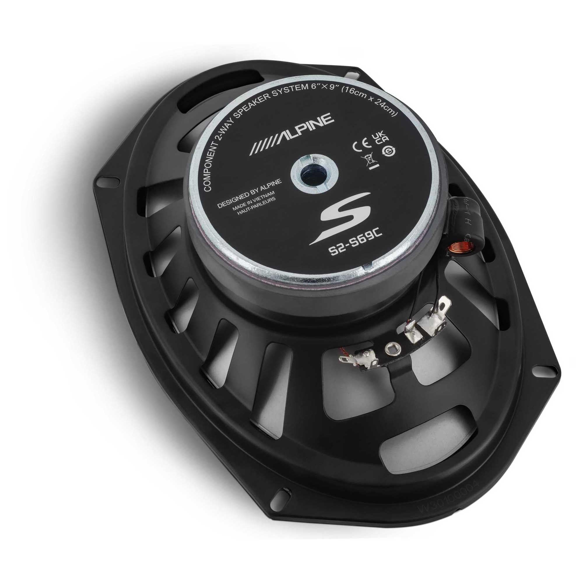 Alpine S2-S69C, S Series 6x9" 2-Way Hi-Res Component Speakers - 260 Watts (OB)