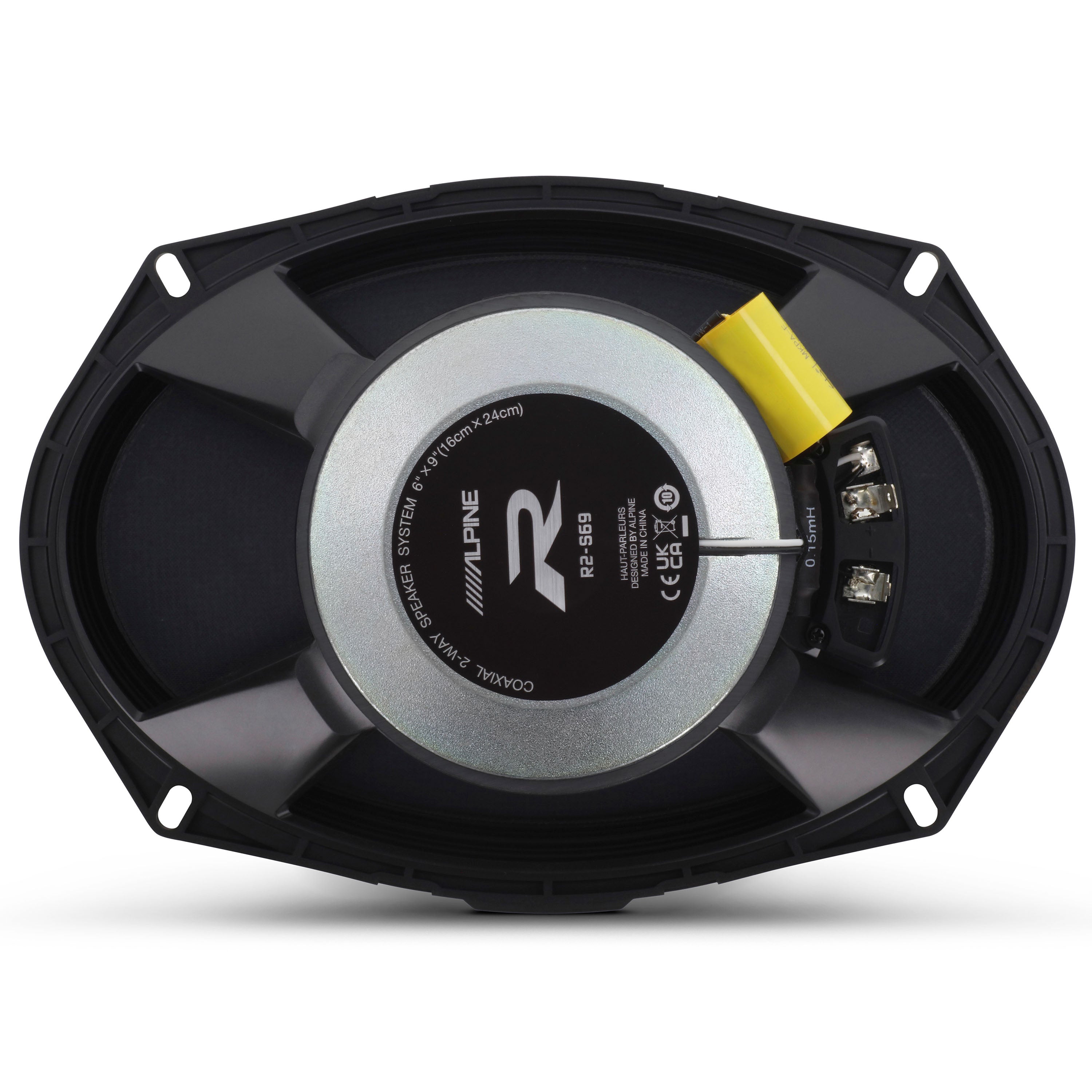 Alpine R2-S69, R Series 6x9" 2-Way Hi-Res Coaxial Speakers - 300W (OB)