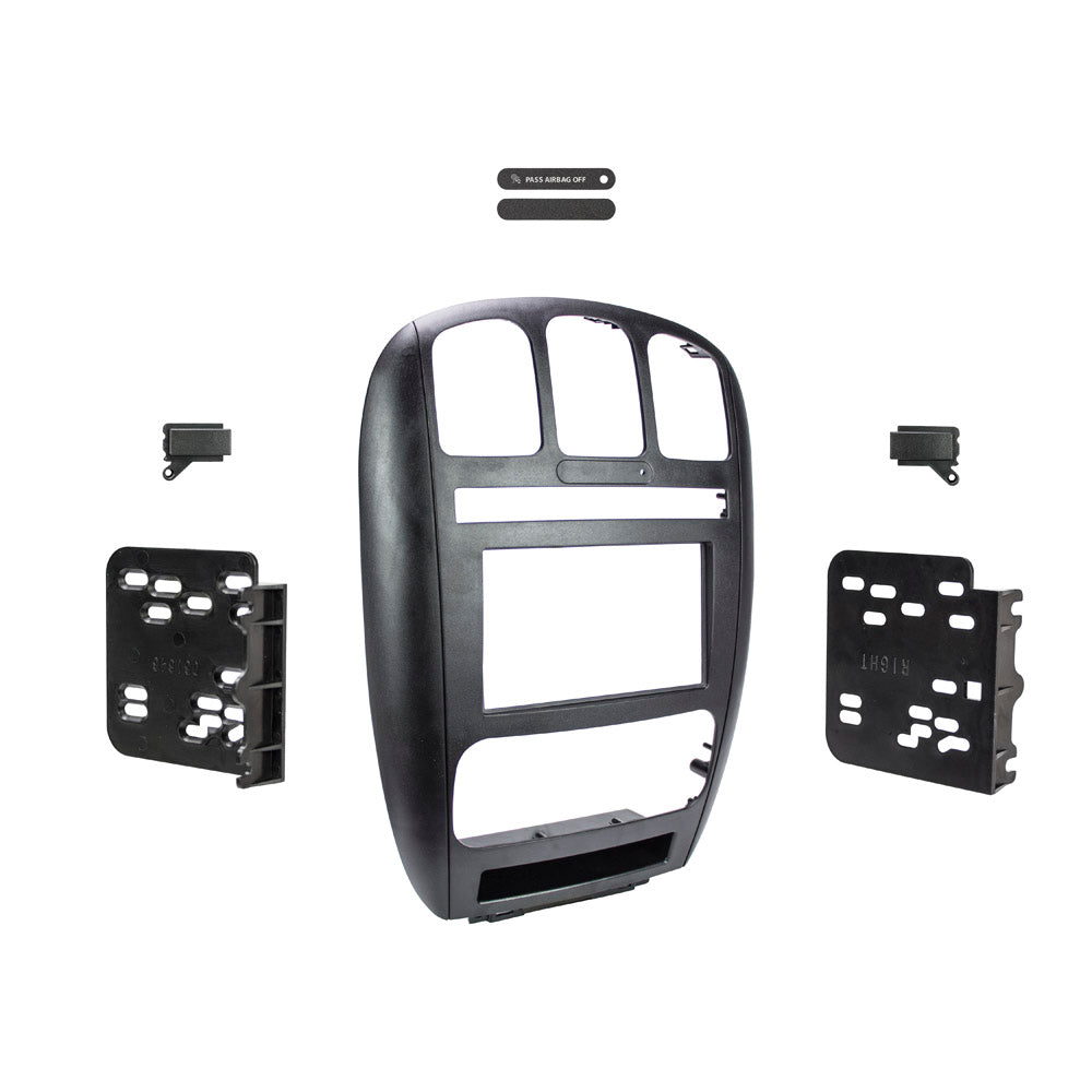 Metra 95-6539, Double DIN Radio Installation Dash Kit for Select Dodge Caravan 2001-2007/Chrysler Town and Country 2001-2007