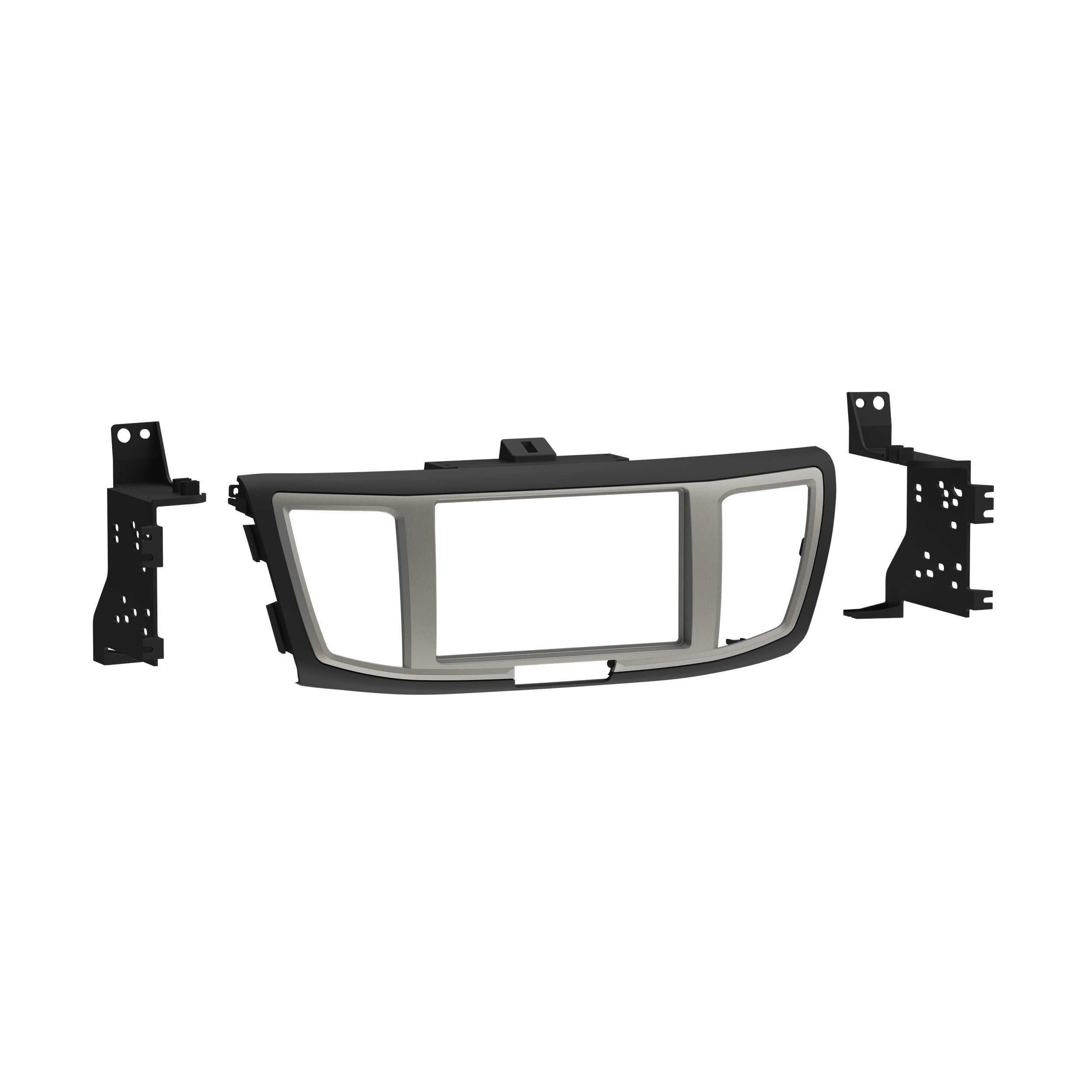 Metra 95-7804B, Double DIN Radio Installation Dash Kit for Select Fits Honda Accord 13-17 Black W/ Silver Trim
