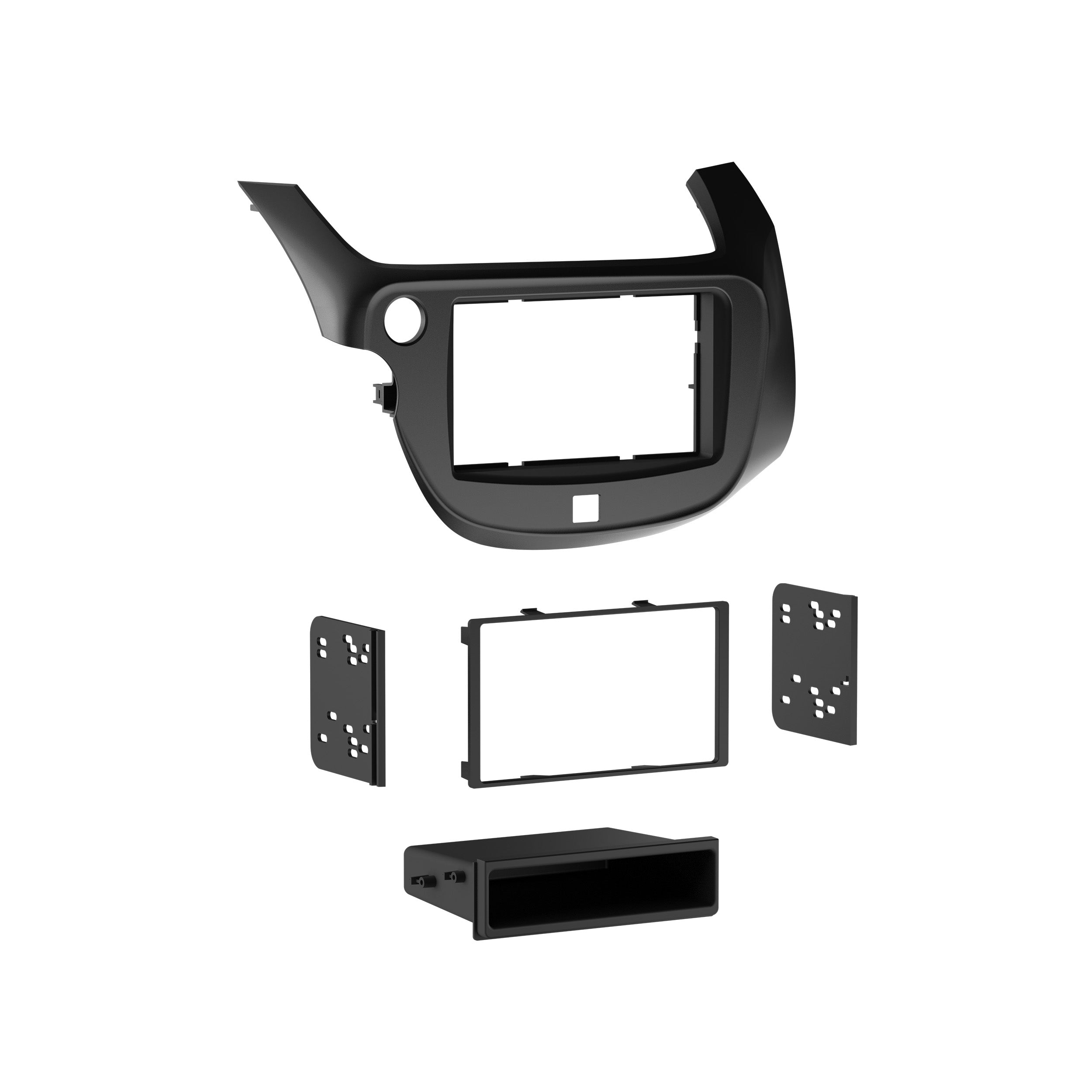 Metra 95-7877B, Double DIN Radio Installation Dash Kit for Select Honda Fit 2009-2013 - Black