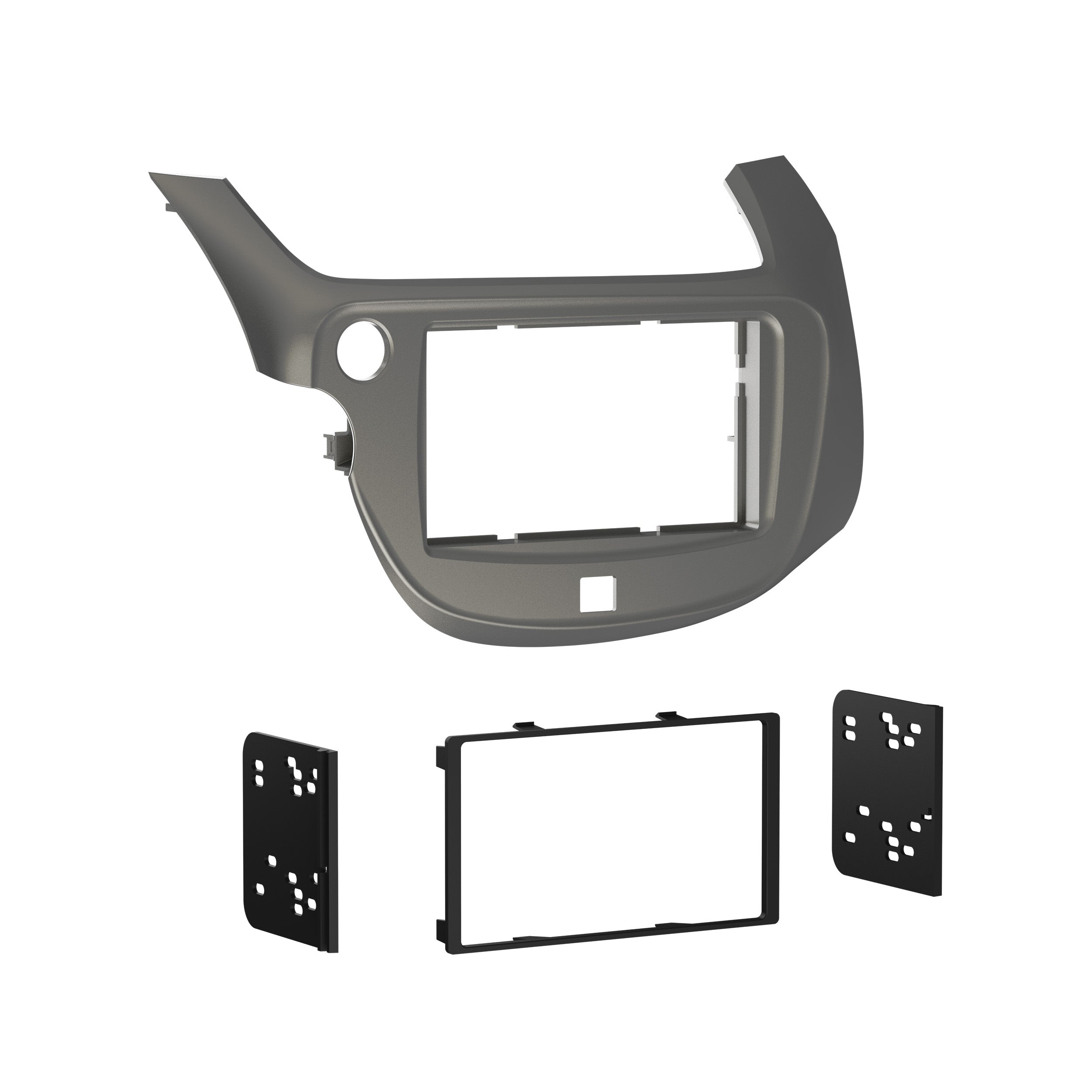 Metra 95-7877S, Double DIN Radio Installation Dash Kit for Select Honda Fit 2009-2013 - Silver