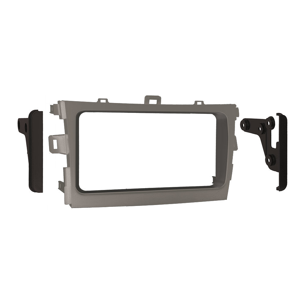 Metra 95-8223S, Double DIN Radio Installation Dash Kit for Select Toyota Corolla 2009-2013 - Silver