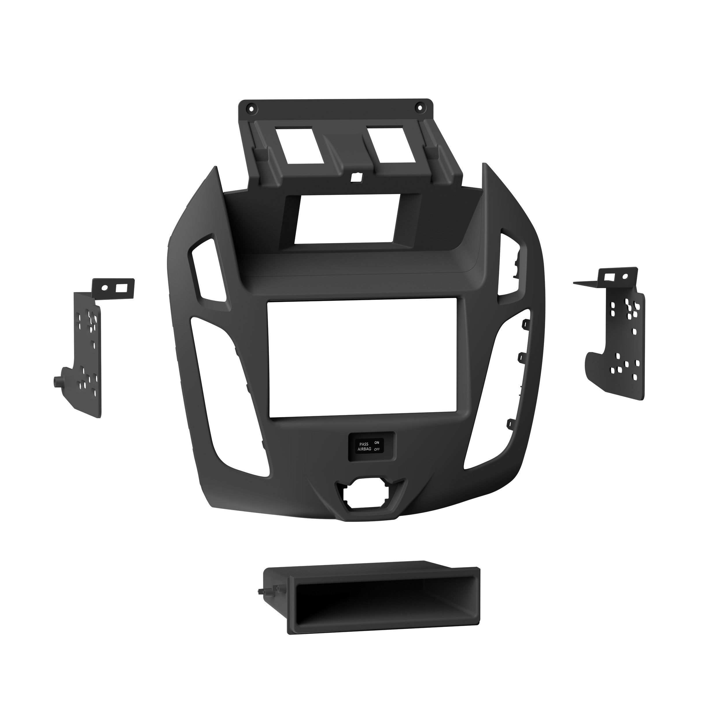 Metra 99-5831B, Multi-Kit Radio Installation Dash Kit for Select Ford Transit Connect 2014-2018 - Black