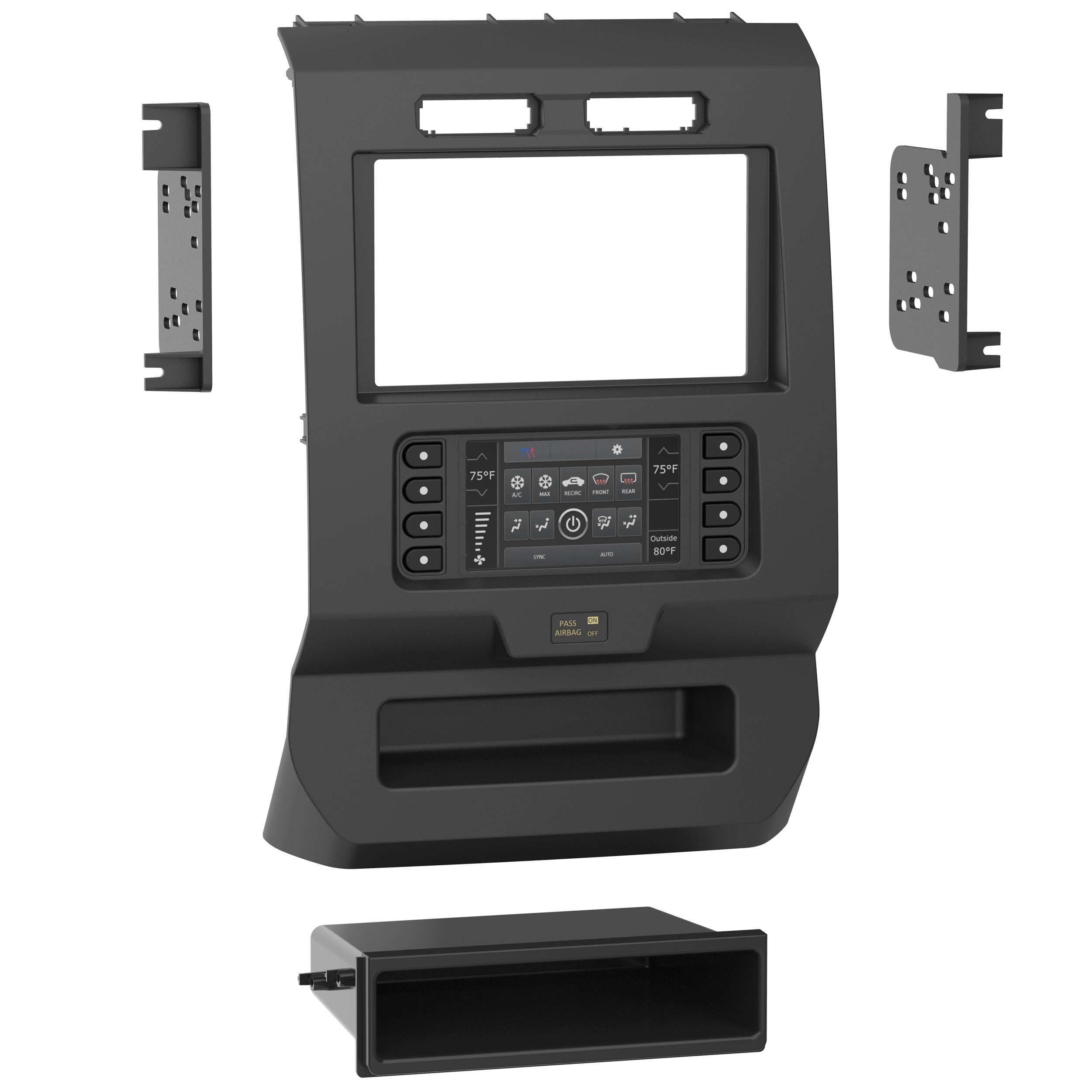 Metra 99-5834CH, Multi-Kit Radio Installation Dash Kit for Select Ford F-150/250/350/450 2015-2022 - TurboTouch Kit