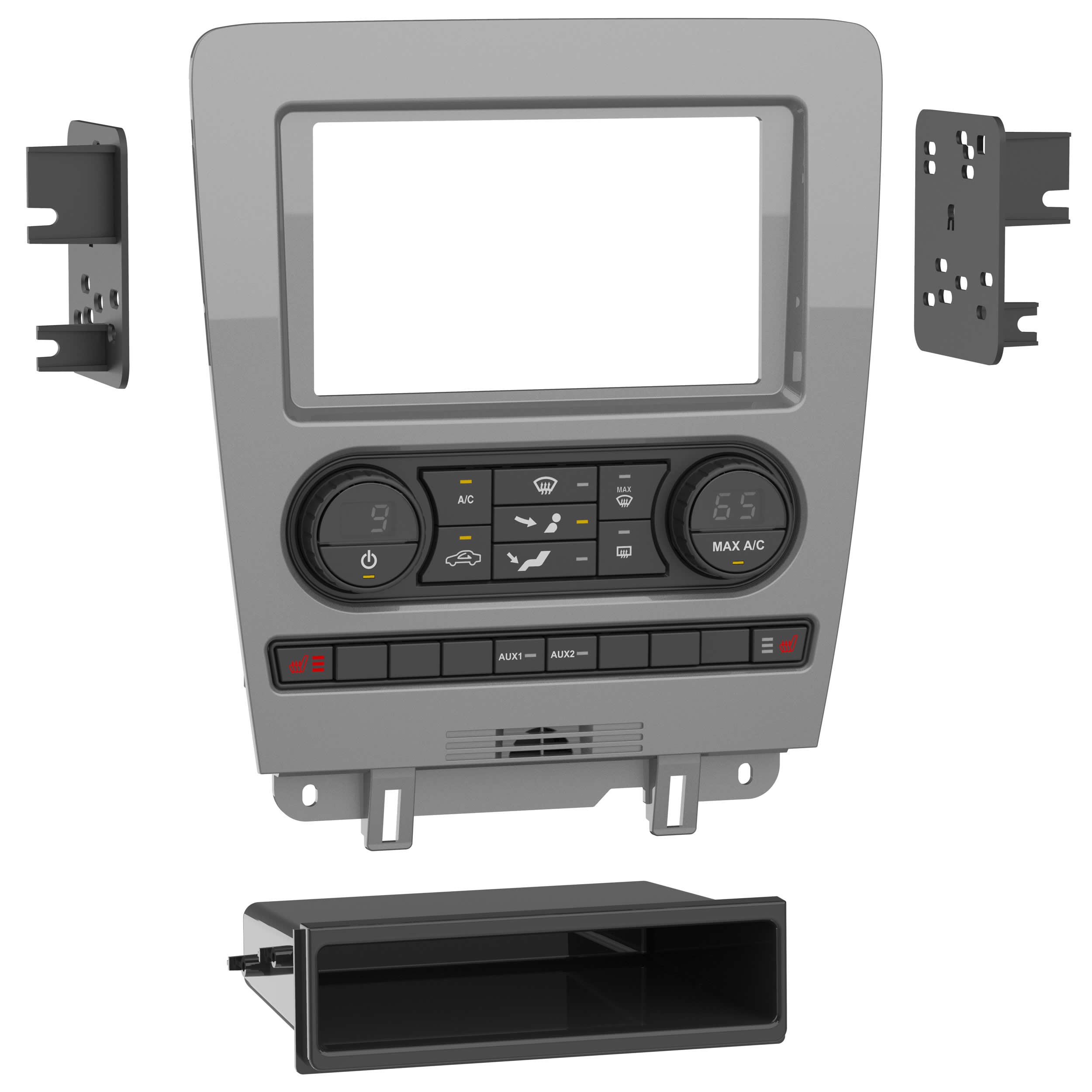 Metra 99-5853CH, Multi-Kit Radio Installation Dash Kit for Select Ford Mustang 2010-2014 - with Single Zone, Multi-Kit Radio Installation Dash Kit for Select Manual Climate Co