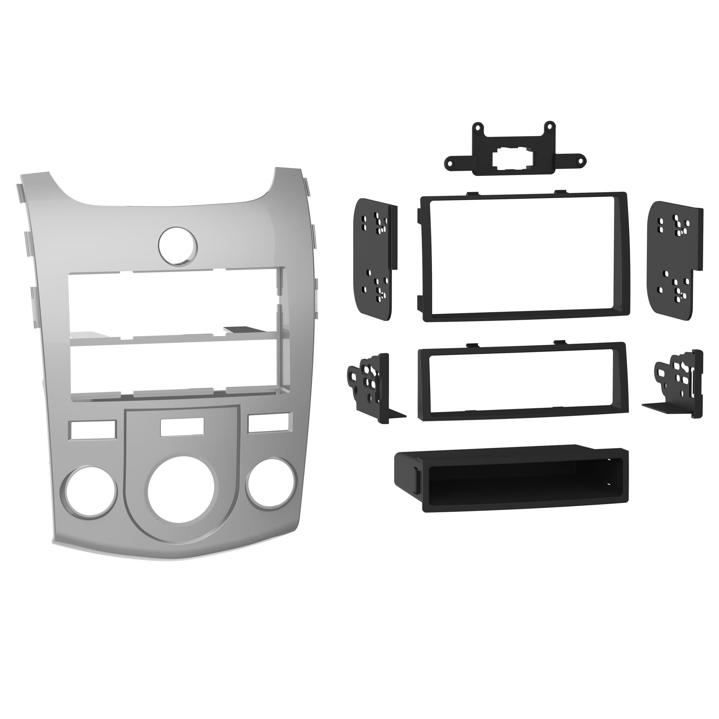 Metra 99-7338S, Multi-Kit Radio Installation Dash Kit for Select Kia Forte 2010-2013 Silver