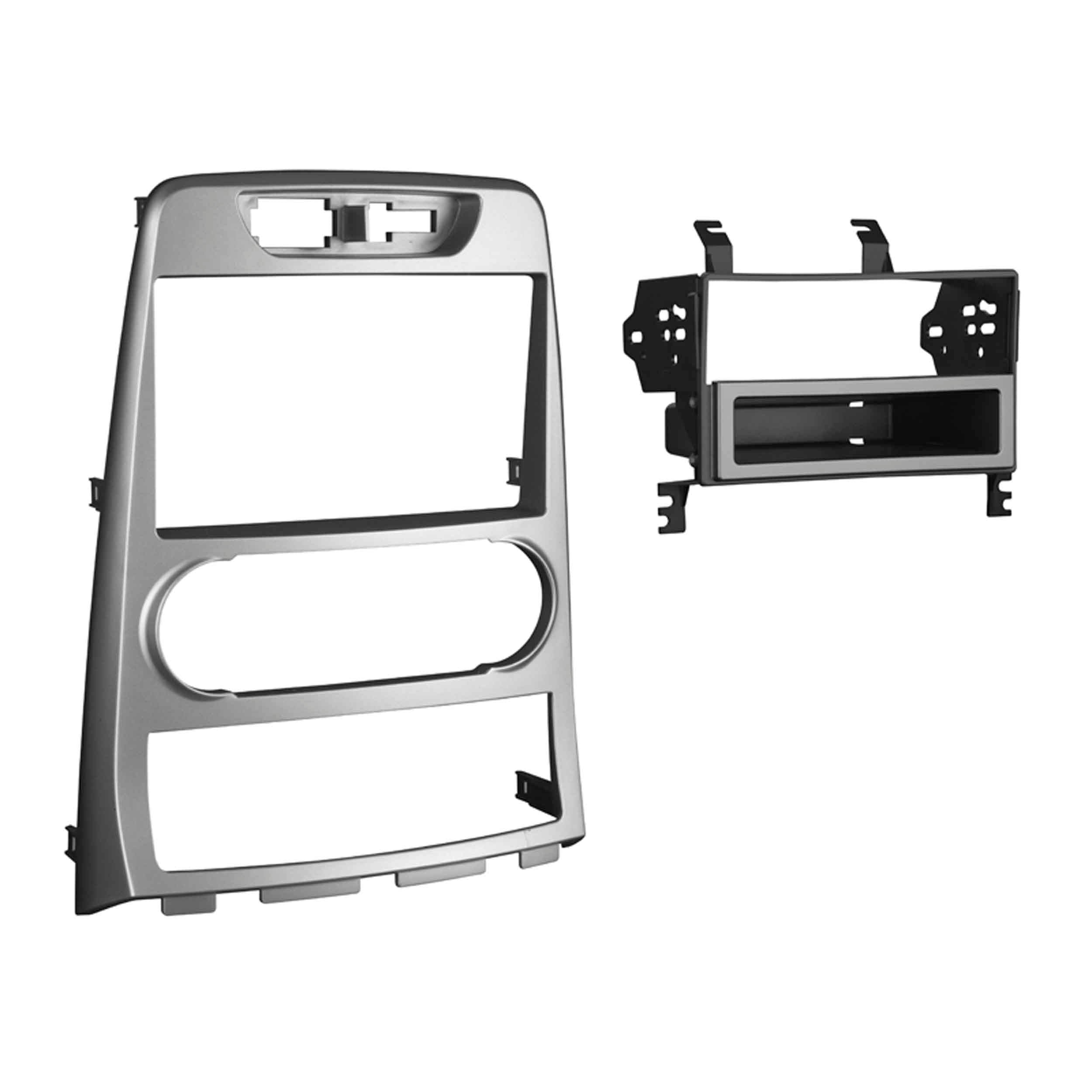 Metra 99-7339S, Multi-Kit Radio Installation Dash Kit for Select Hyundai Gen Coupe 2.0 2010-12 w/manual climate - Silver