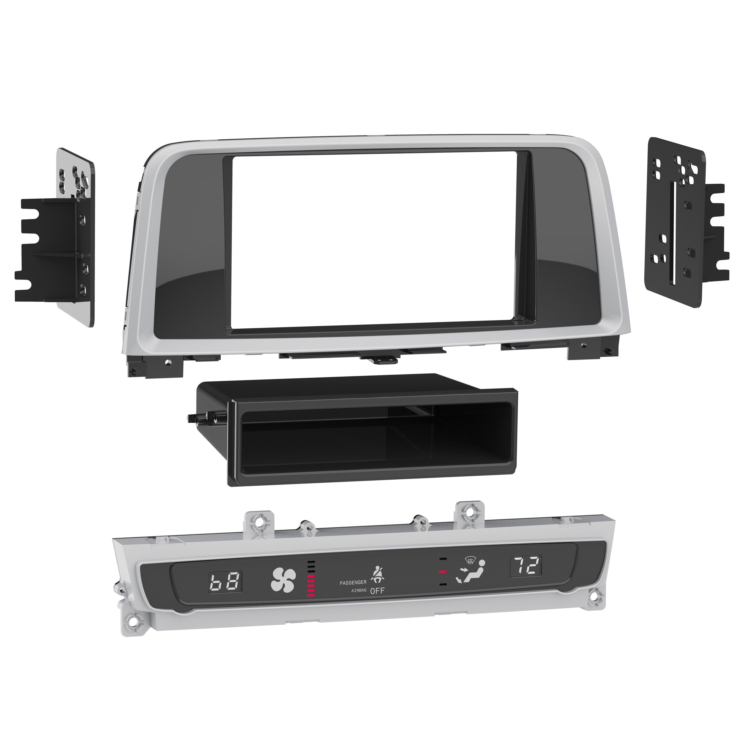 Metra 99-7384B, Multi-Kit Radio Installation Dash Kit for Select Kia Optima (w/auto climate controls - w/o Factory Amp) 17-20