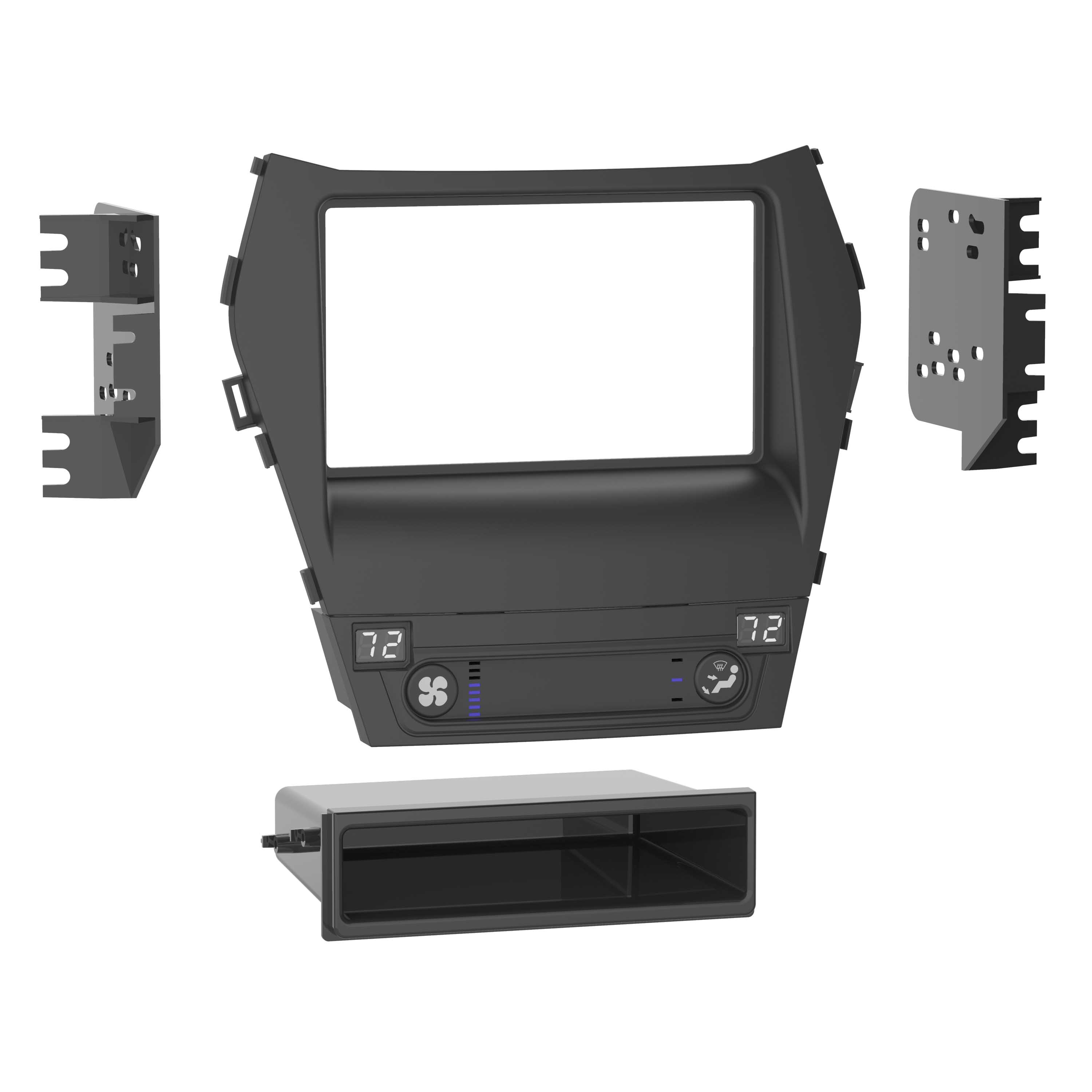 Metra 99-7386B, Multi-Kit Radio Installation Dash Kit for Select Hyundai Santa Fe w/NAV 2013-2019