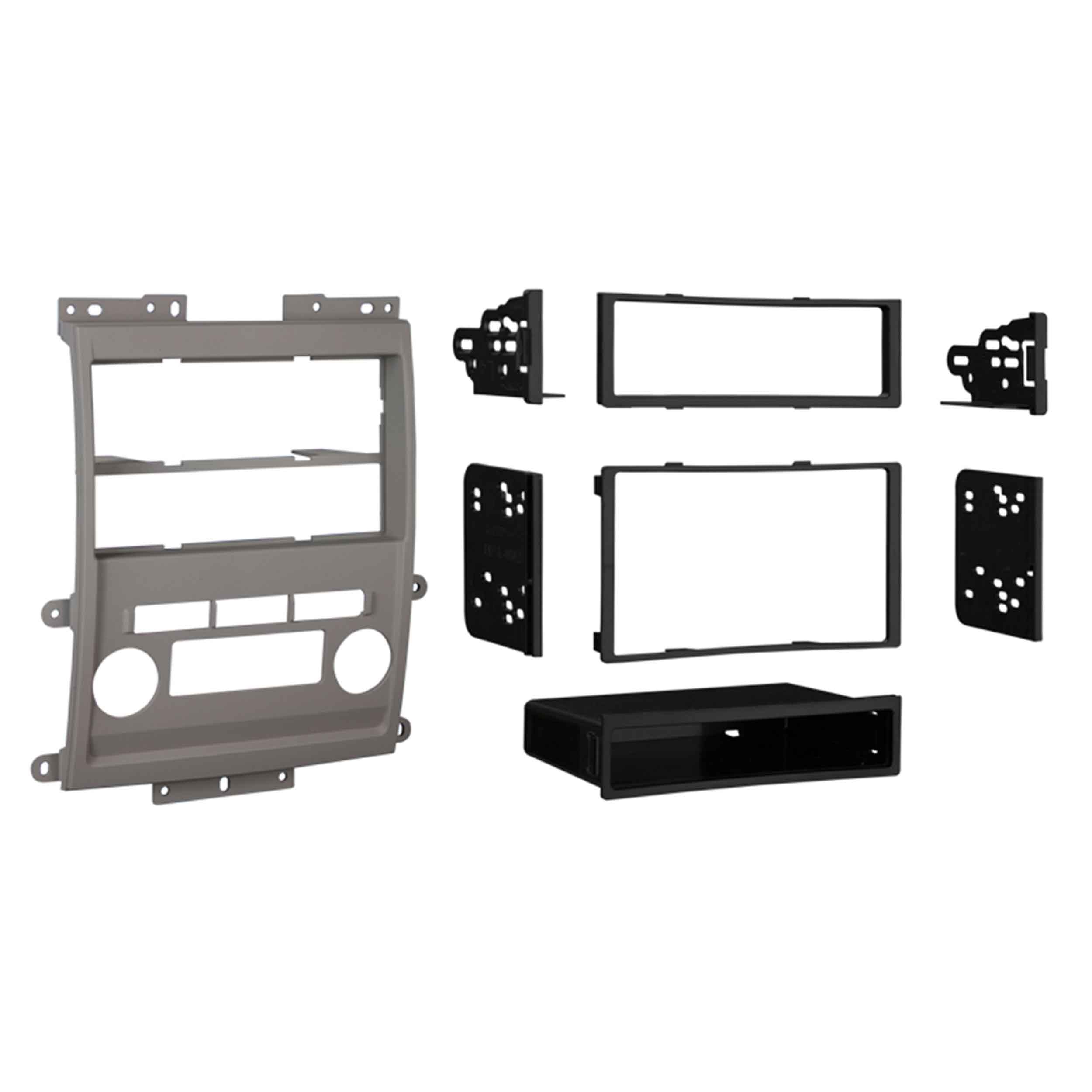 Metra 99-7428G, Multi-Kit Radio Installation Dash Kit for Select Front/Xter 2009-2012 with Tech Option Gray