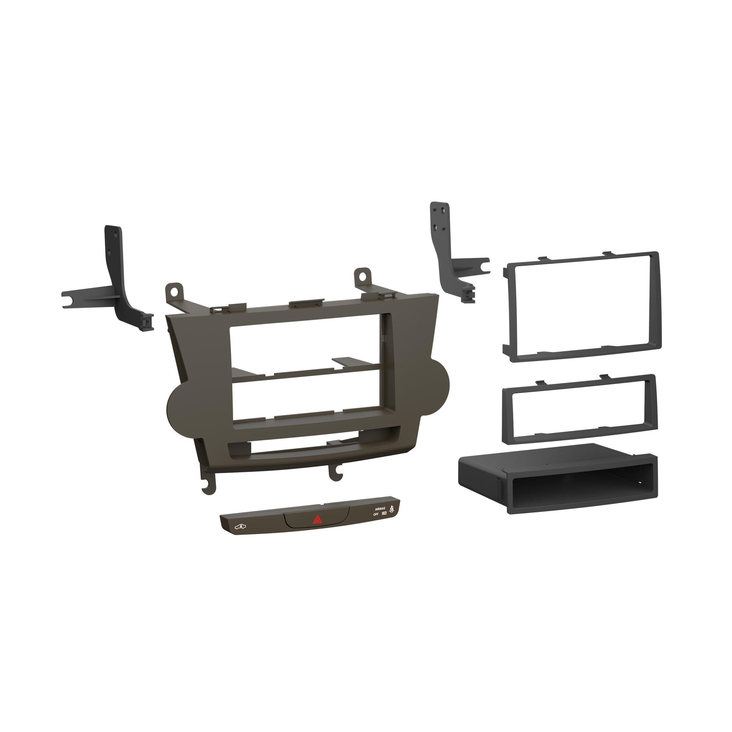 Metra 99-8274BR, Multi-Kit Radio Installation Dash Kit for Select HIGHLANDER 08-12 DIN/DDIN with NAV BROWN
