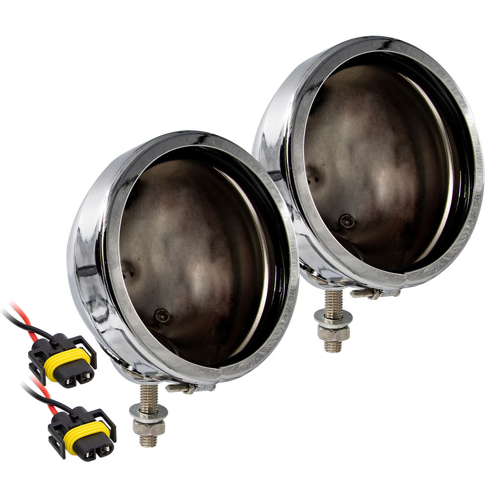 Saddle Tramp BC-HDBUC6, (2)Fog Light Housing Chrome