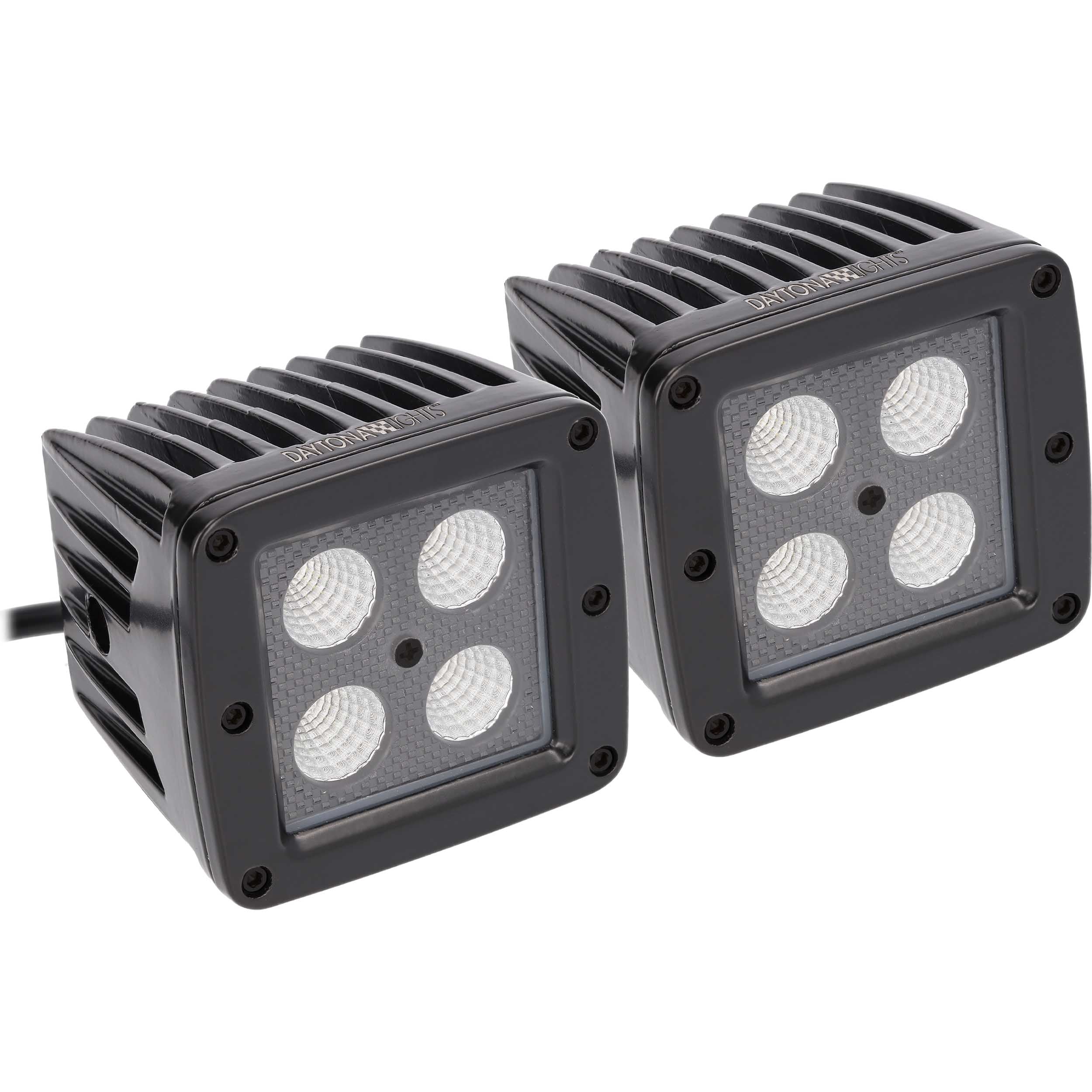 Daytona Lights DL-CL6F, (2)Cube 3"Flood Blackout