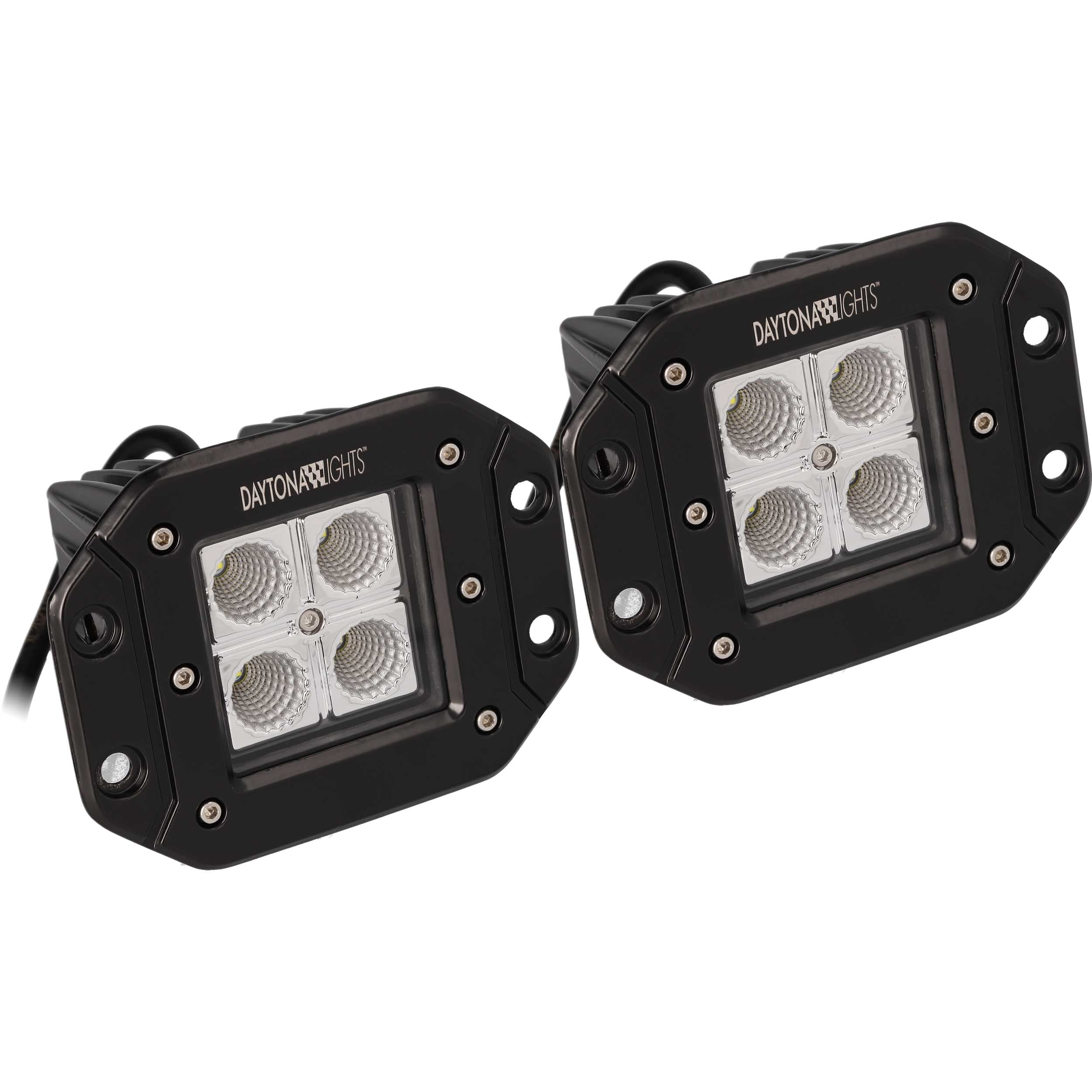 Daytona Lights DL-FMCL5, (2)Cube 3.6"Flood Flush 4LED