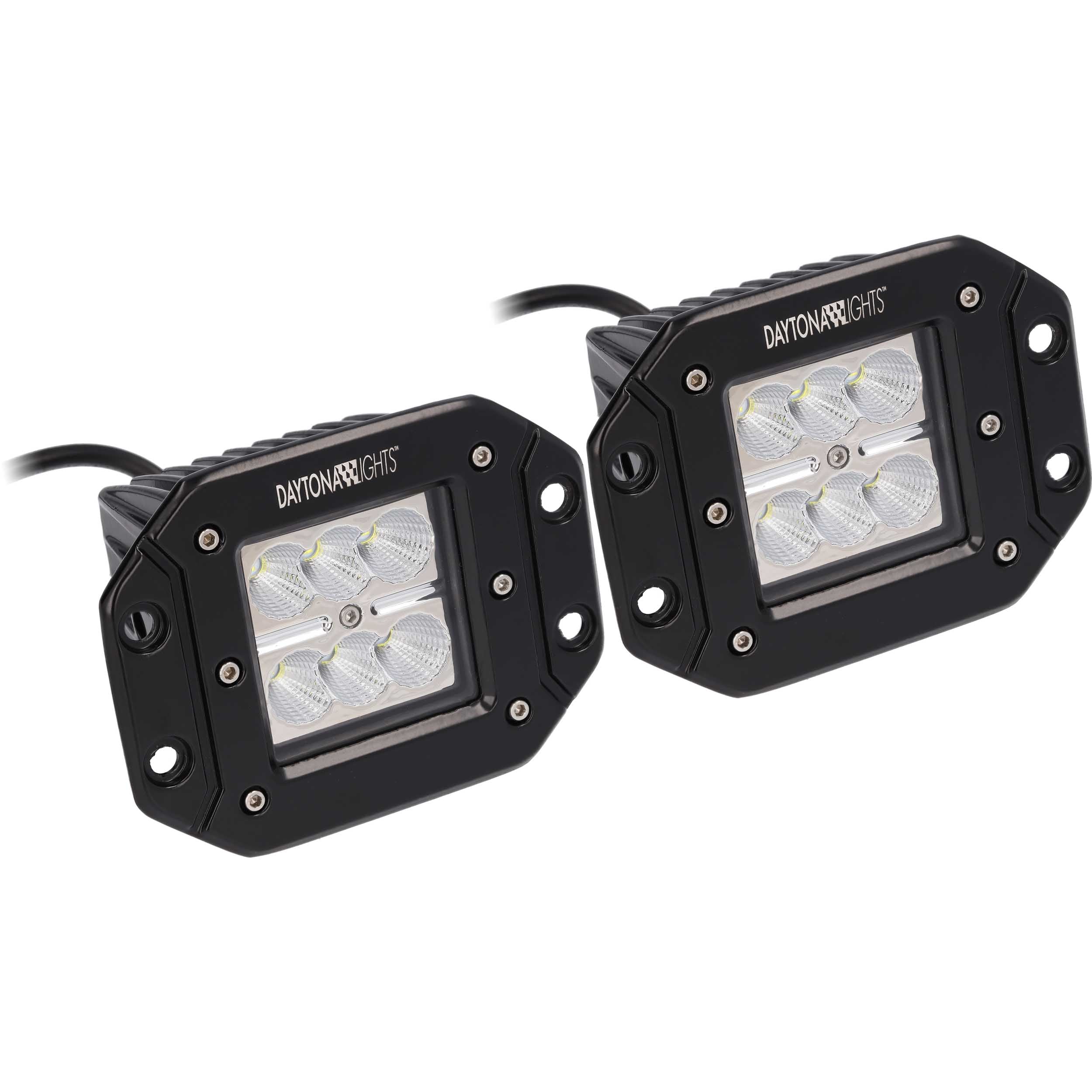 Daytona Lights DL-FMCL7, (2)Cube 3.6" Spot Flush 6LED