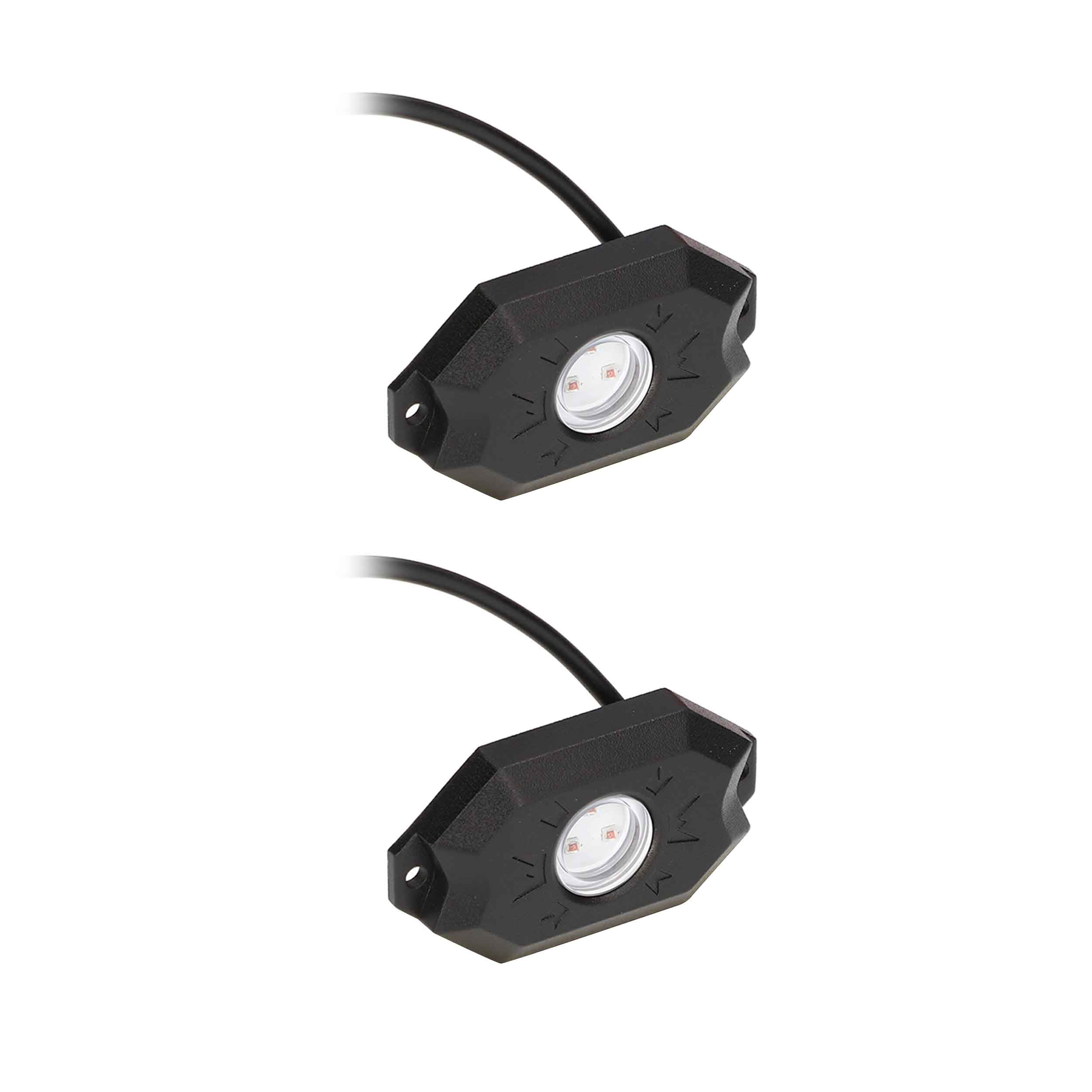 Daytona Lights DL-ROCKR, (2)Black Pod Red LED IP67
