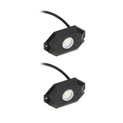 Daytona Lights DL-ROCKW, (2)Black Pod White LED IP67