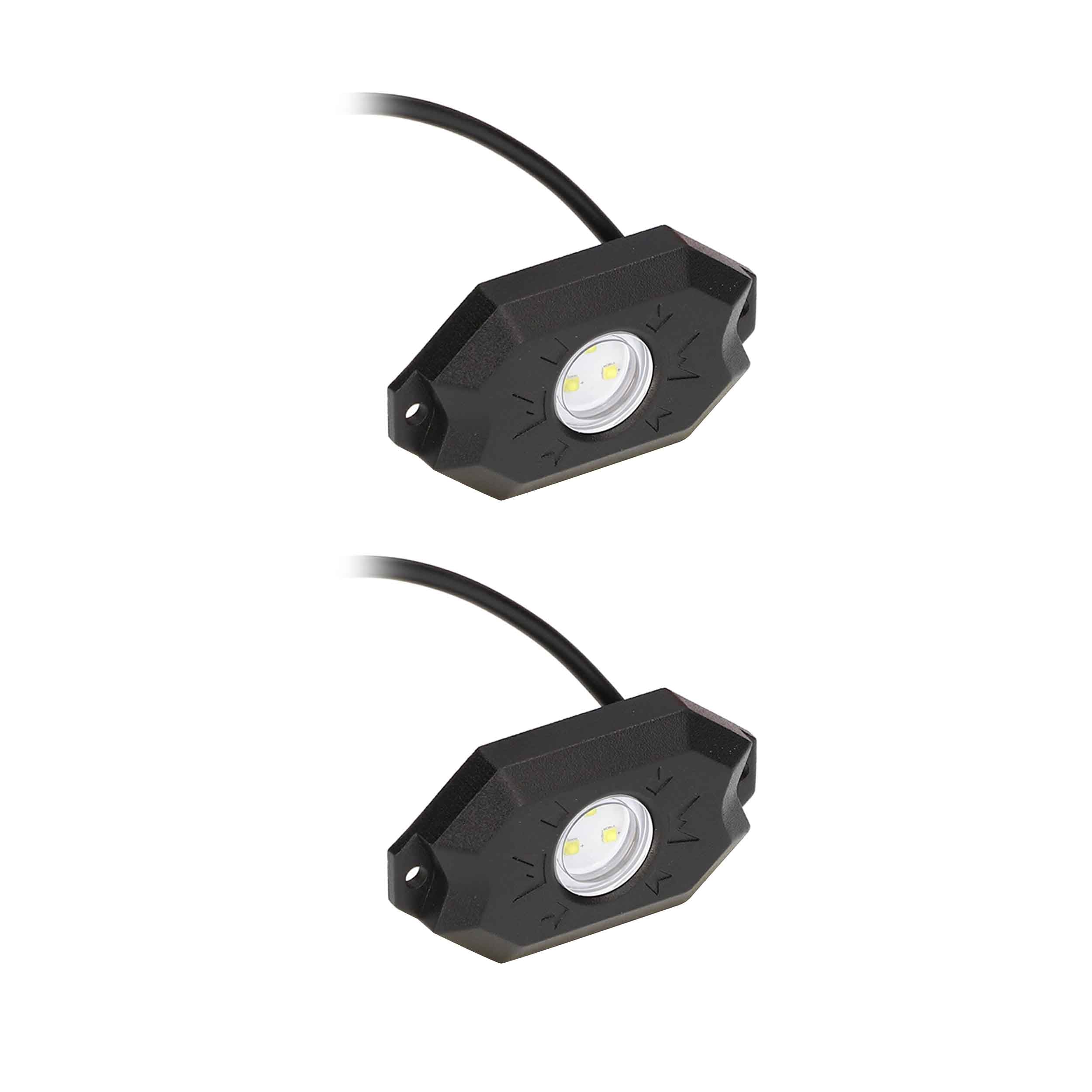 Daytona Lights DL-ROCKW, (2)Black Pod White LED IP67