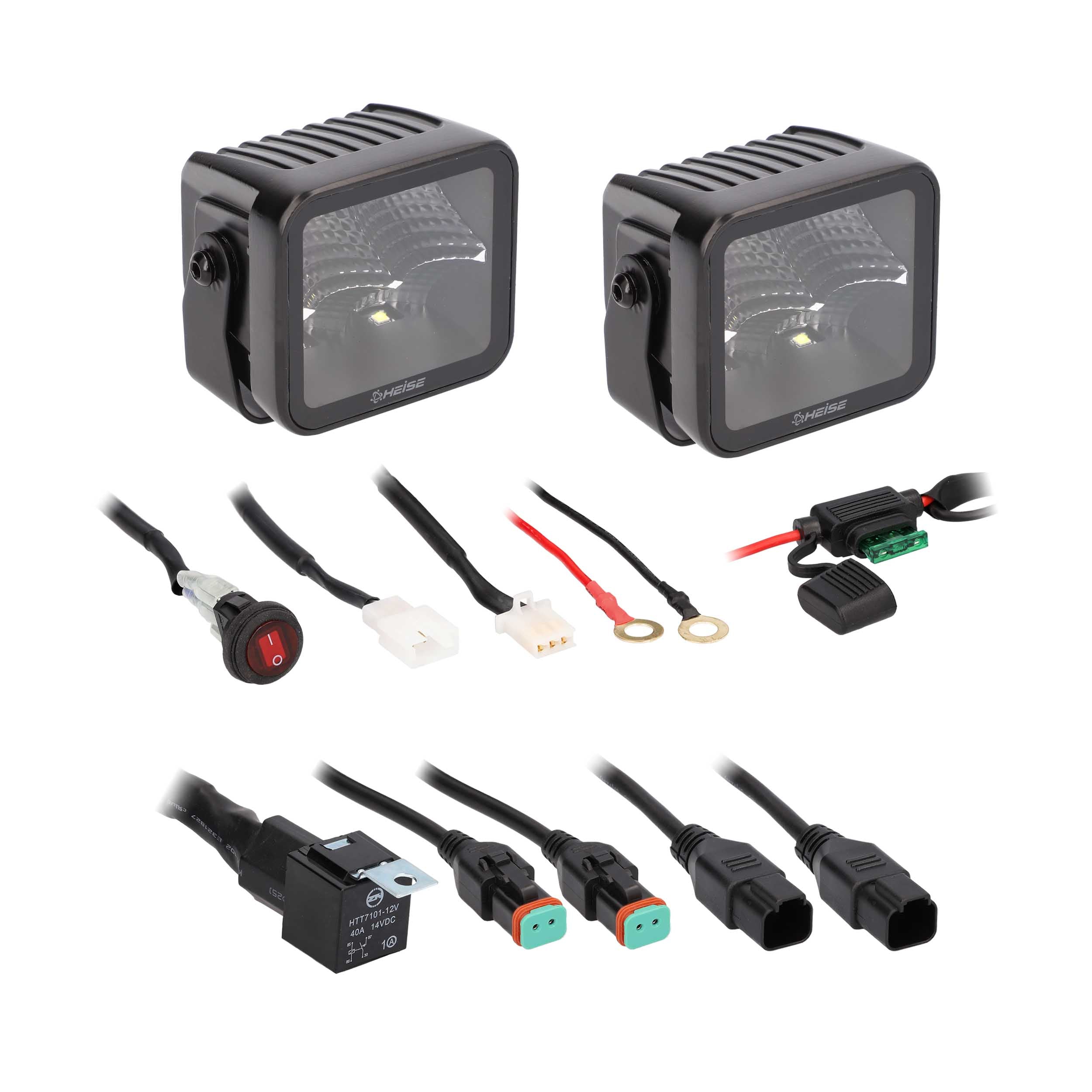 HEISE HE-BCF32PK, (2)LED Cube 3" Flood