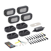 HEISE HE-RGB-K4, (4)Pod RGB LED w/Controller