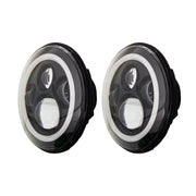 Metra JP-702B, 7" LED Light with Black Face and Full Halo - 7 Inch, 9 LED