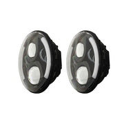 Metra JP-703B, 7" LED Light with Black Face and Partial Halo, 7 Inch, 6 LED