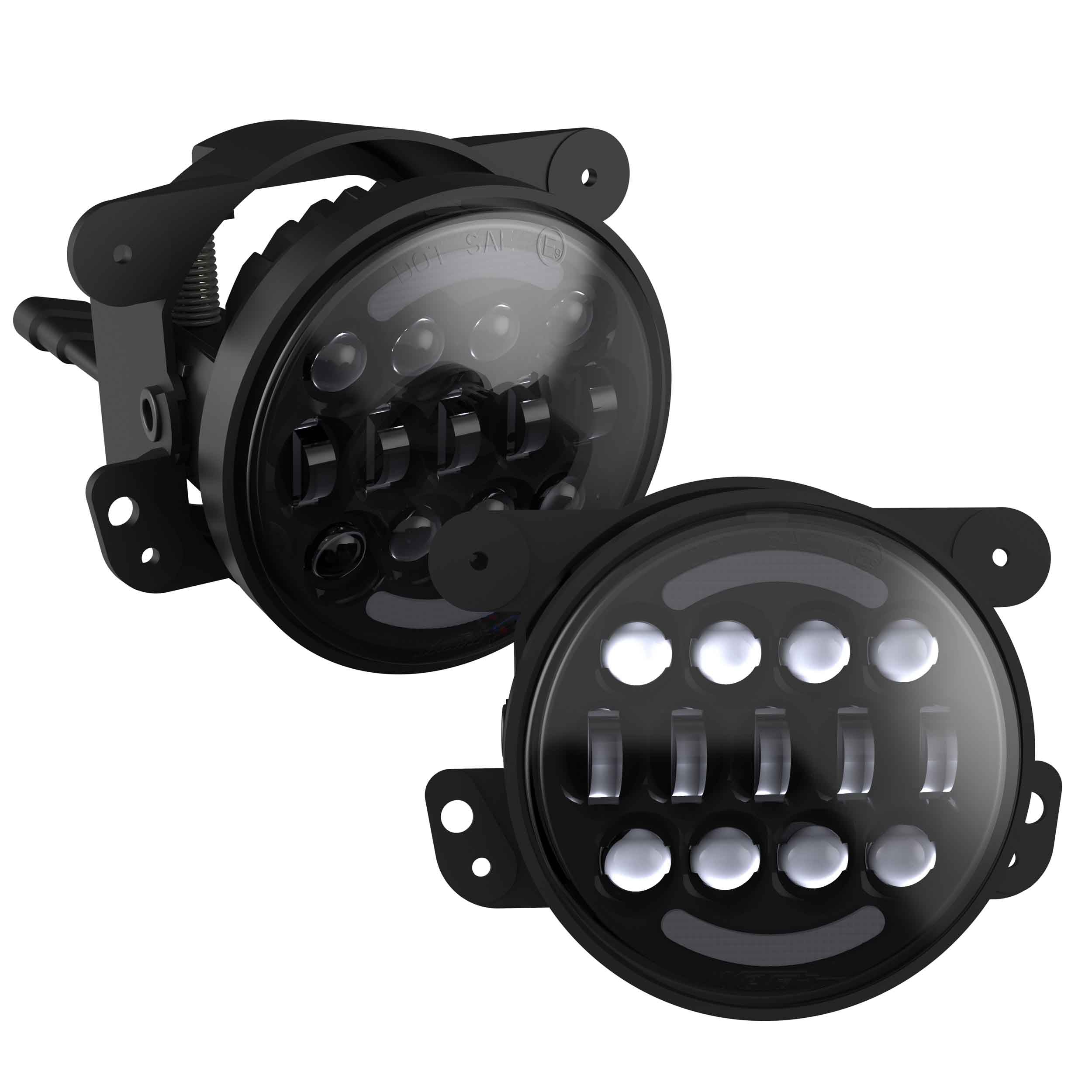 Metra JP-704RGBFL, Improved 4 inch RGB Backlit Off-Road Fog Lights