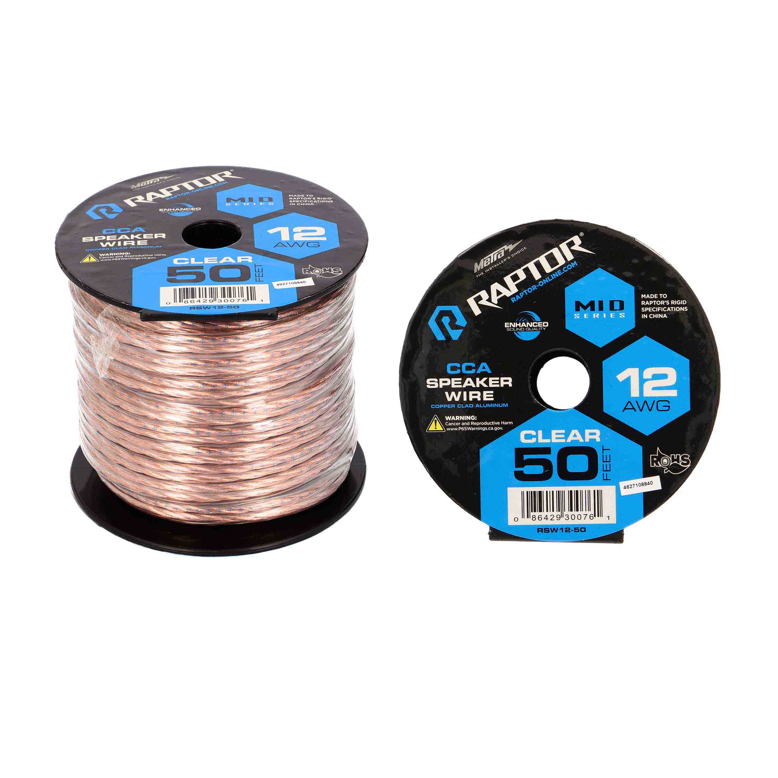 Raptor RSW12-50, Speaker Wire 12ga 50' CCA