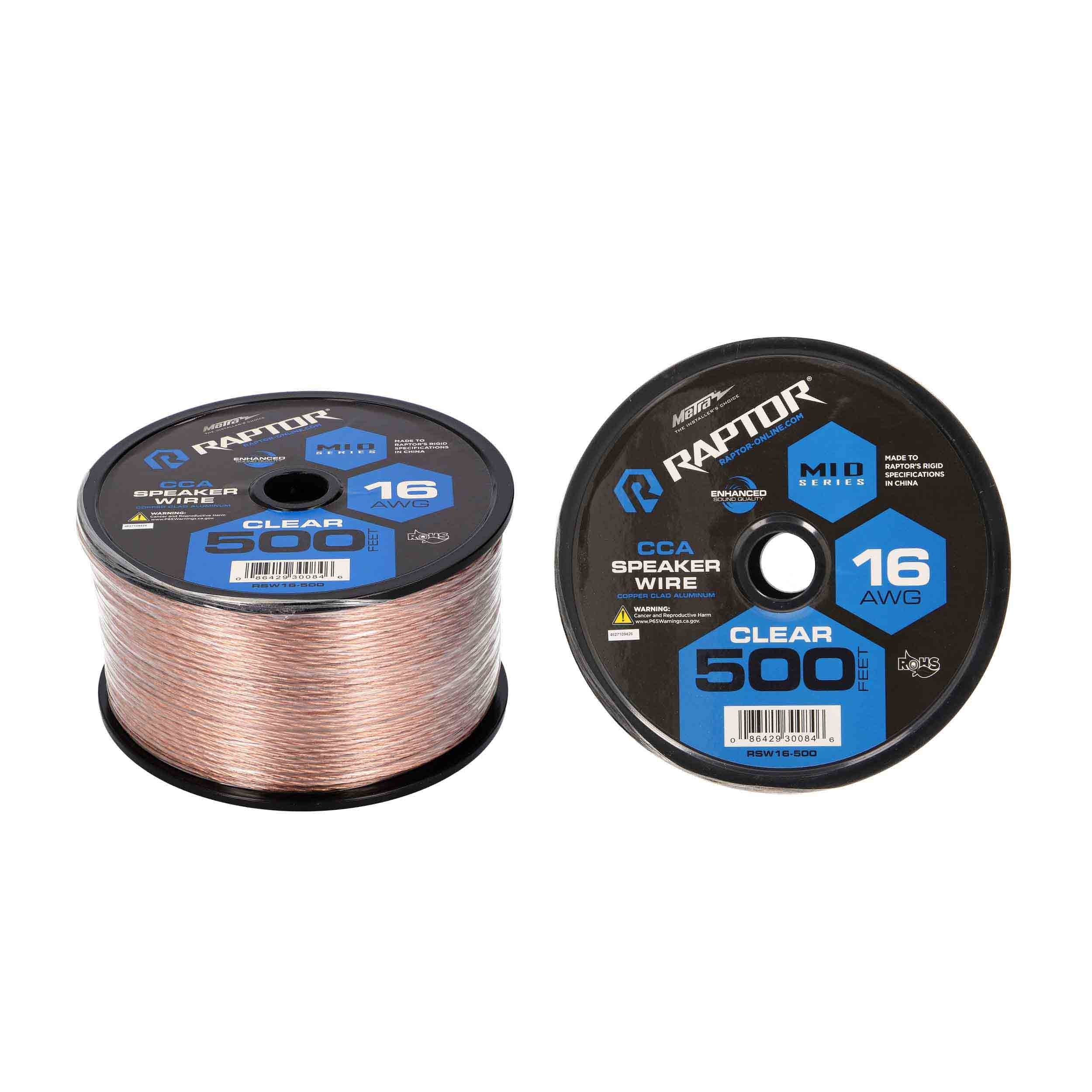 Raptor RSW16-500, Speaker Wire 16ga 500' CCA