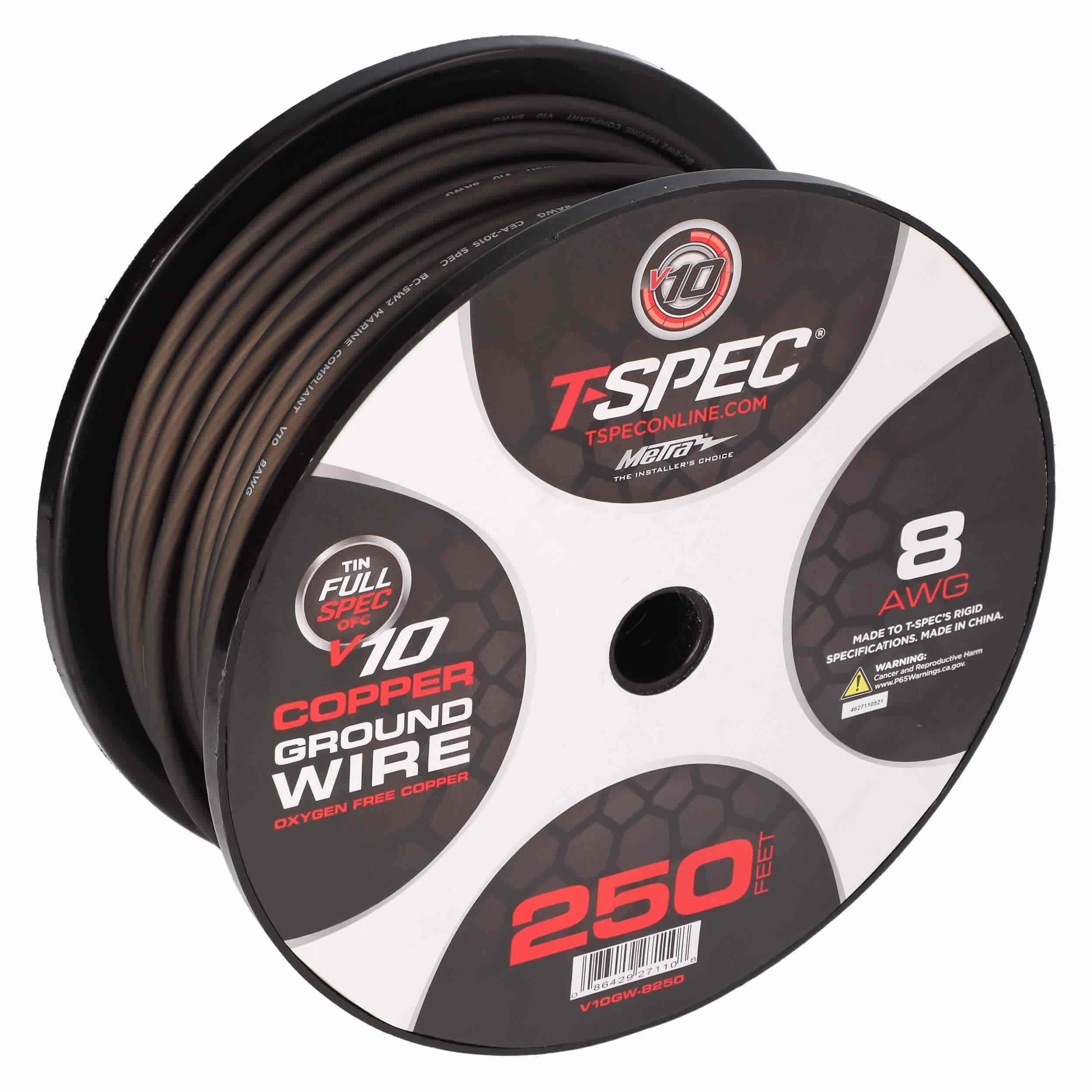 T-Spec V10GW-8250, Wire 8ga 250' Gray