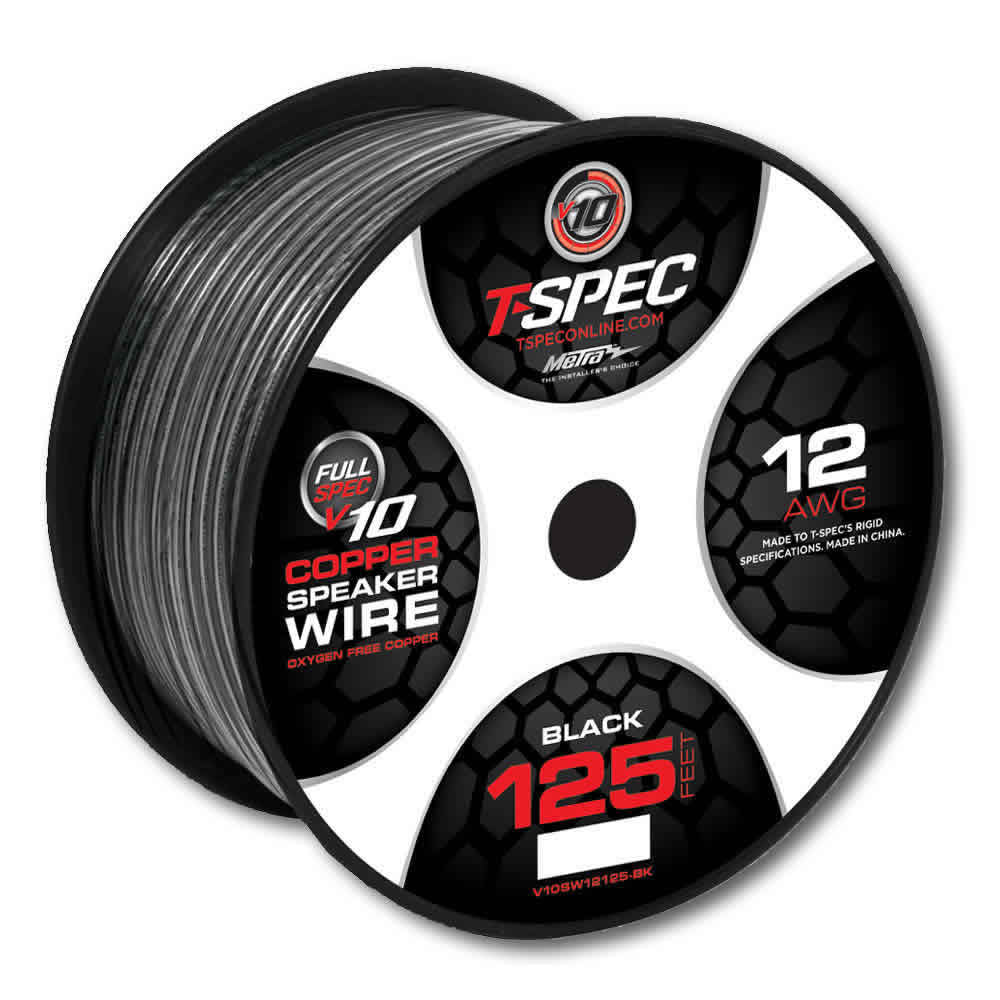 T-Spec V10SW12125-BK, Speaker Wire 12ga 125'Black