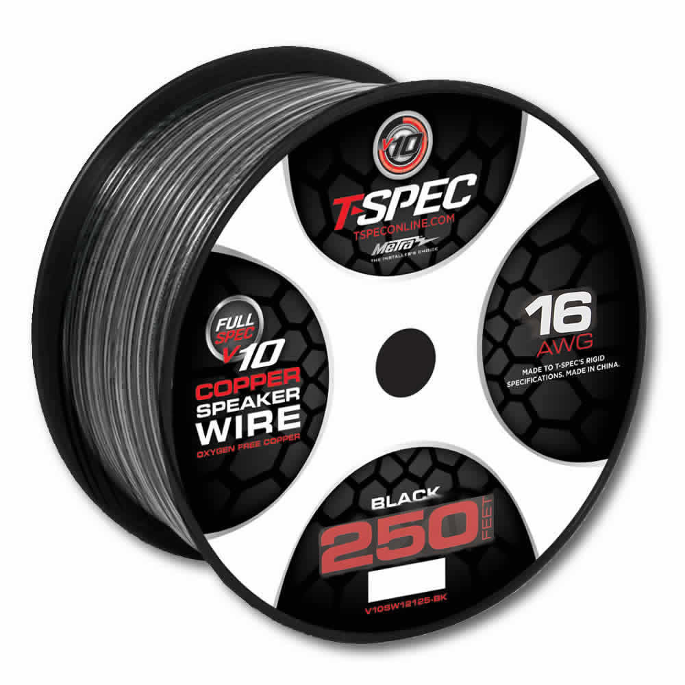 T-Spec V10SW16250-BK, Speaker Wire 16ga 250'Black