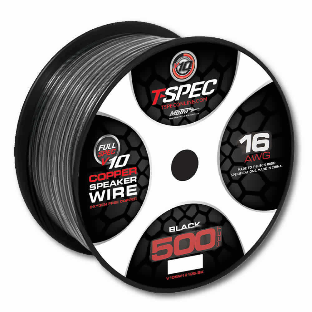 T-Spec V10SW16500-BK, Speaker Wire 16ga 500'Black