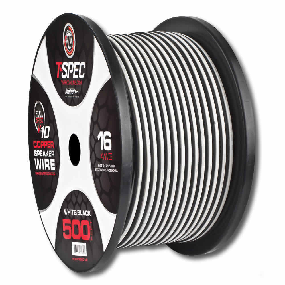 T-Spec V10SW16500-WB, Speaker Wire 16ga 500'White/